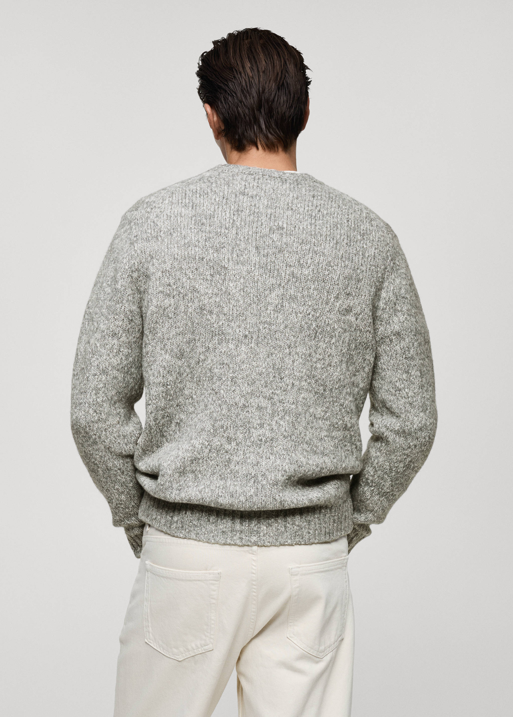 Fleece and cotton sweater - Reverse of the article
