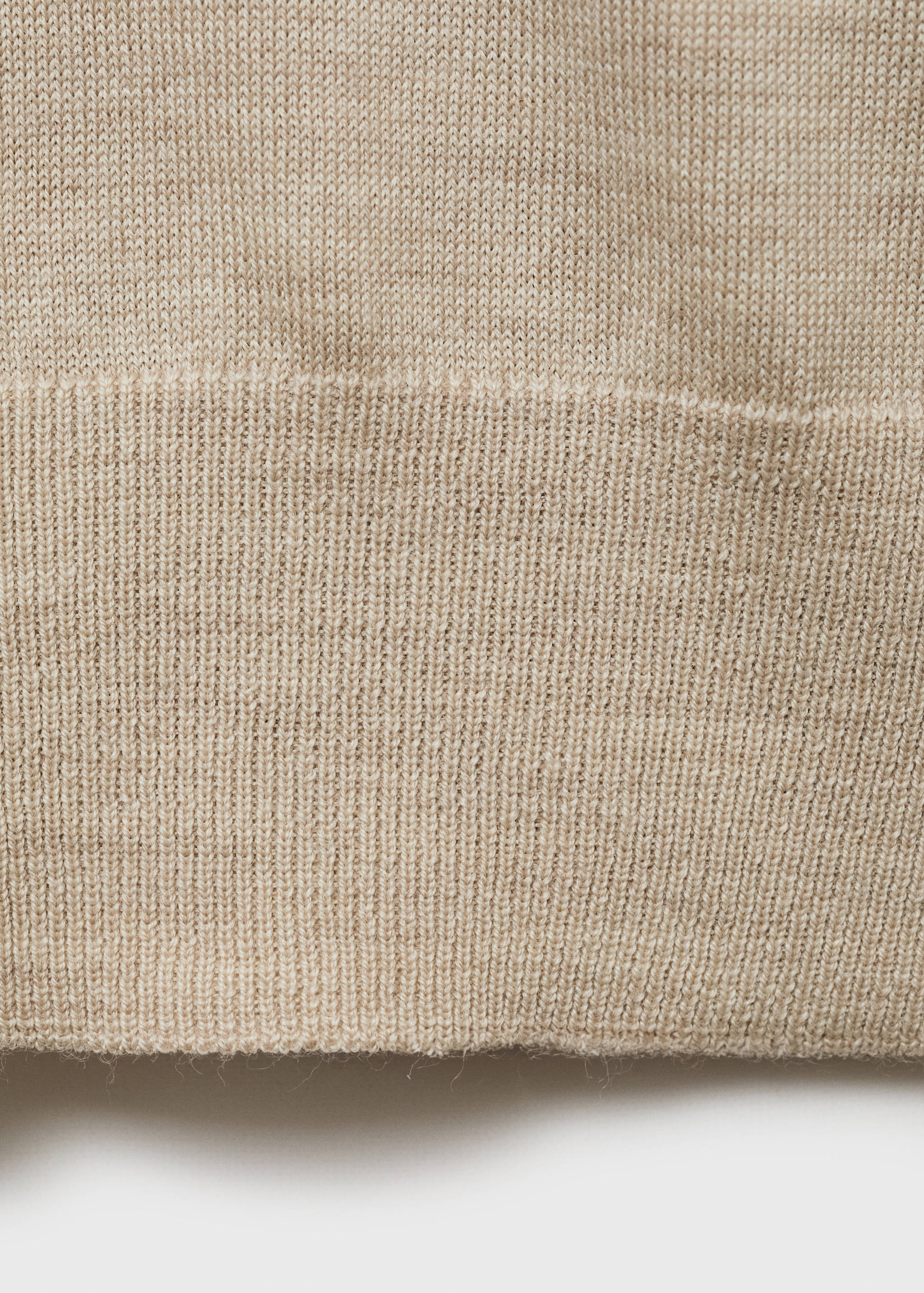 100% merino wool perkins-neck sweater with zip - Details of the article 0