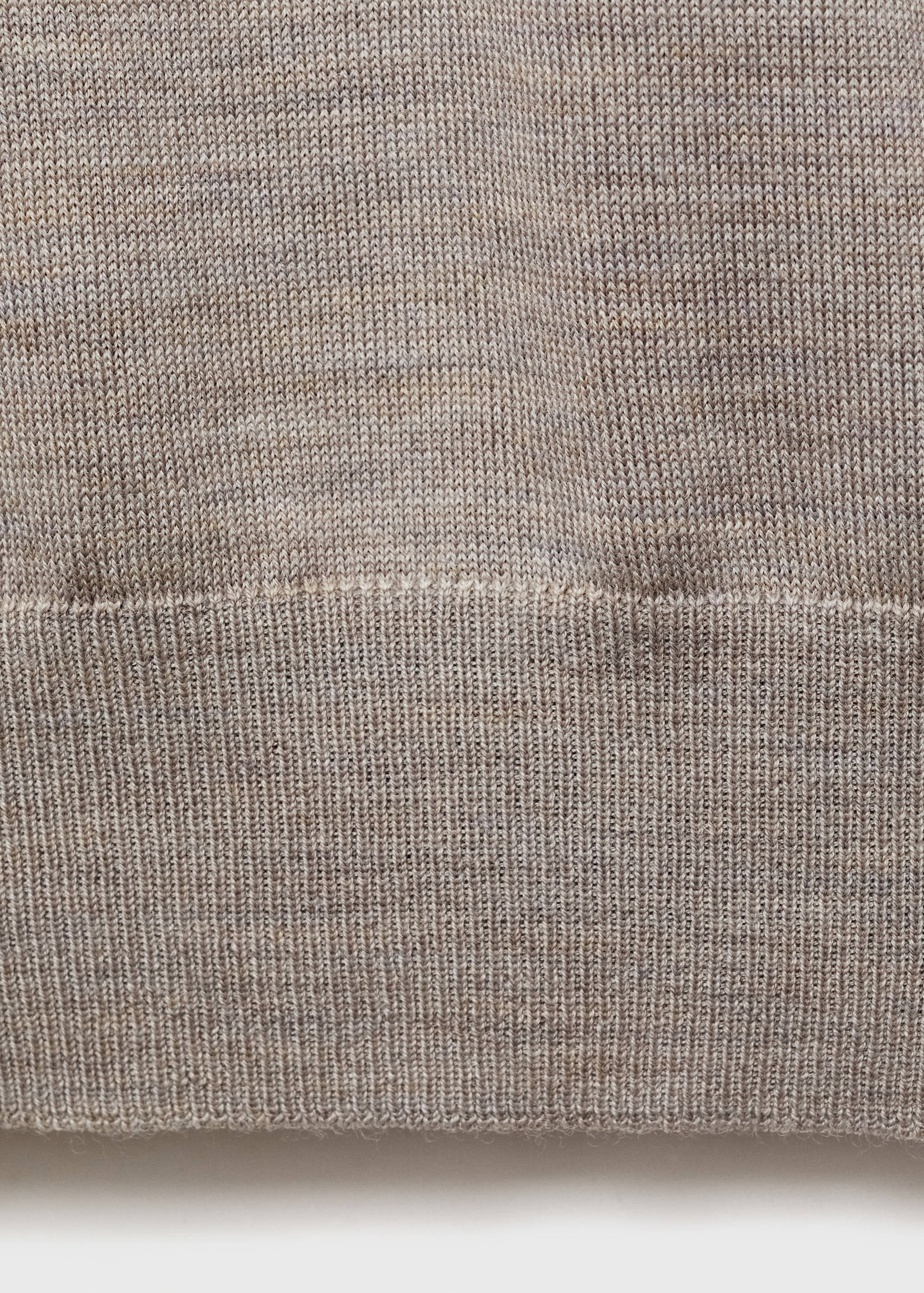 100% merino wool perkins-neck sweater with zip - Details of the article 0