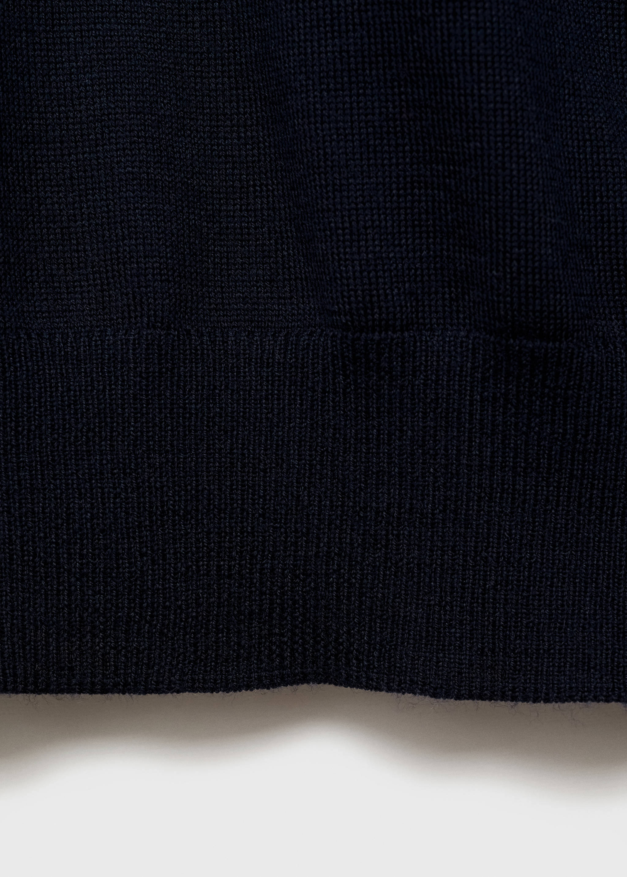 100% merino wool perkins-neck sweater with zipper - Details of the article 0