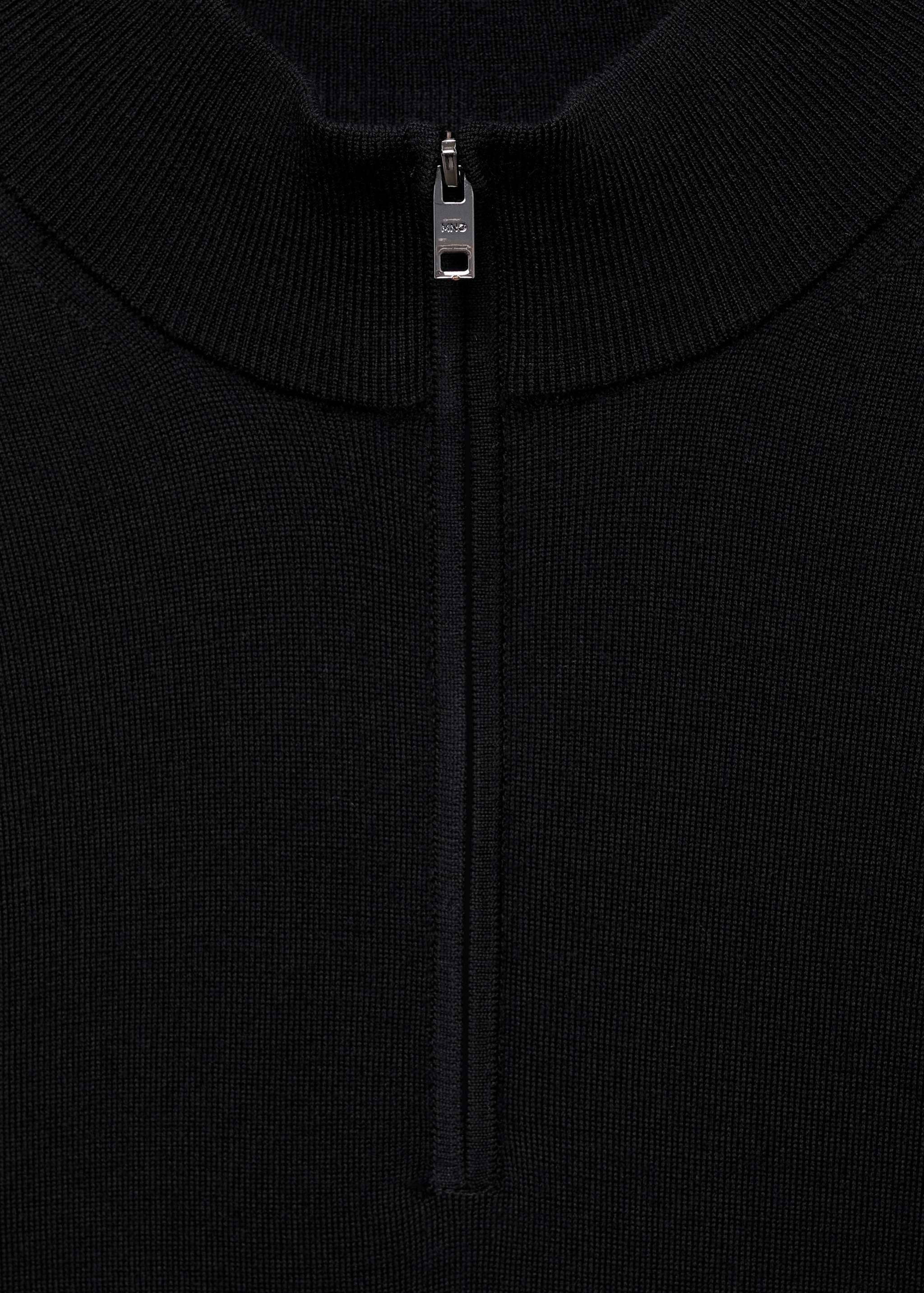 100% merino wool perkins-neck sweater with zipper - Details of the article 8