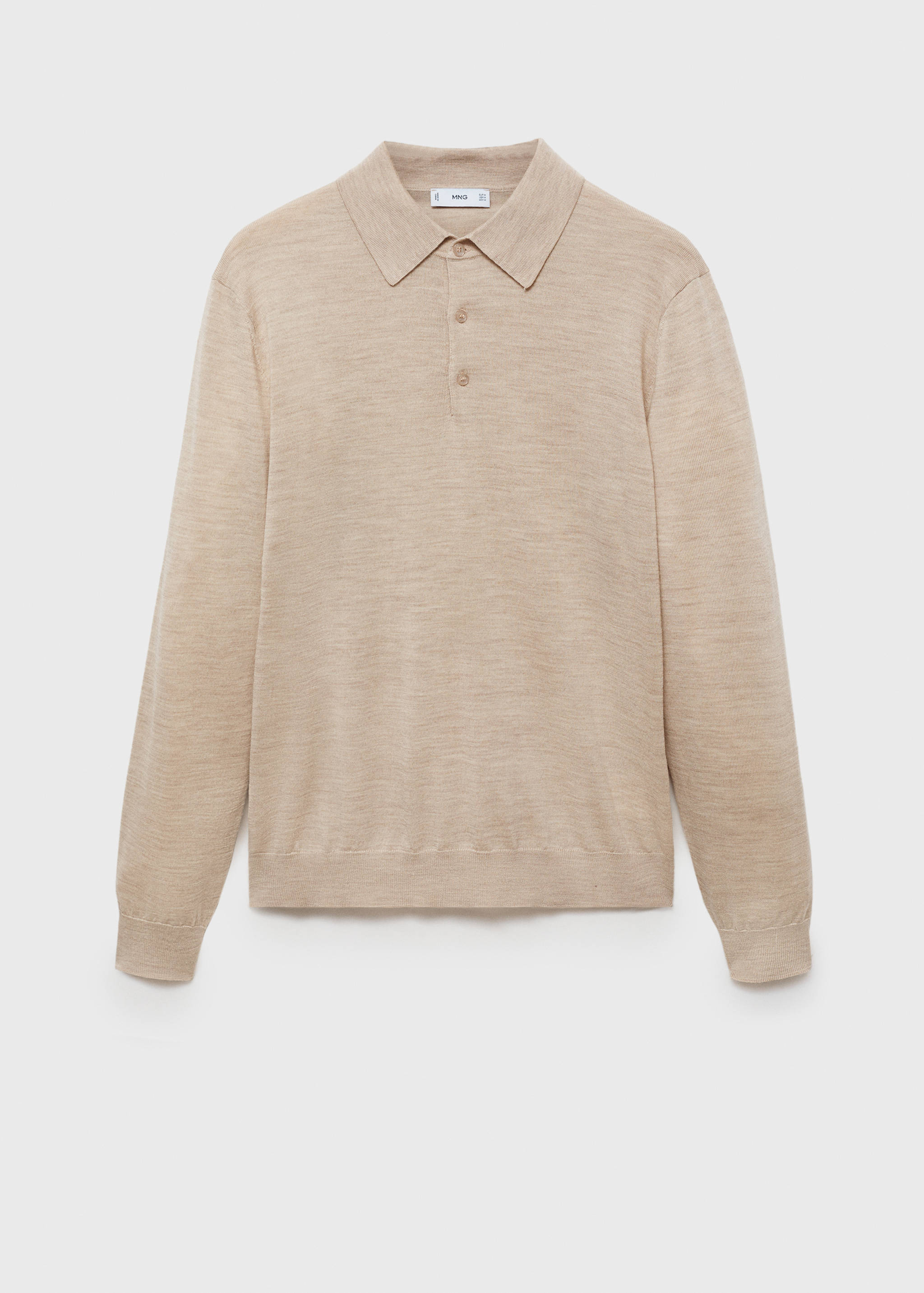 Sweatshirt polo de 100% lã merina - Artigo sem modelo
