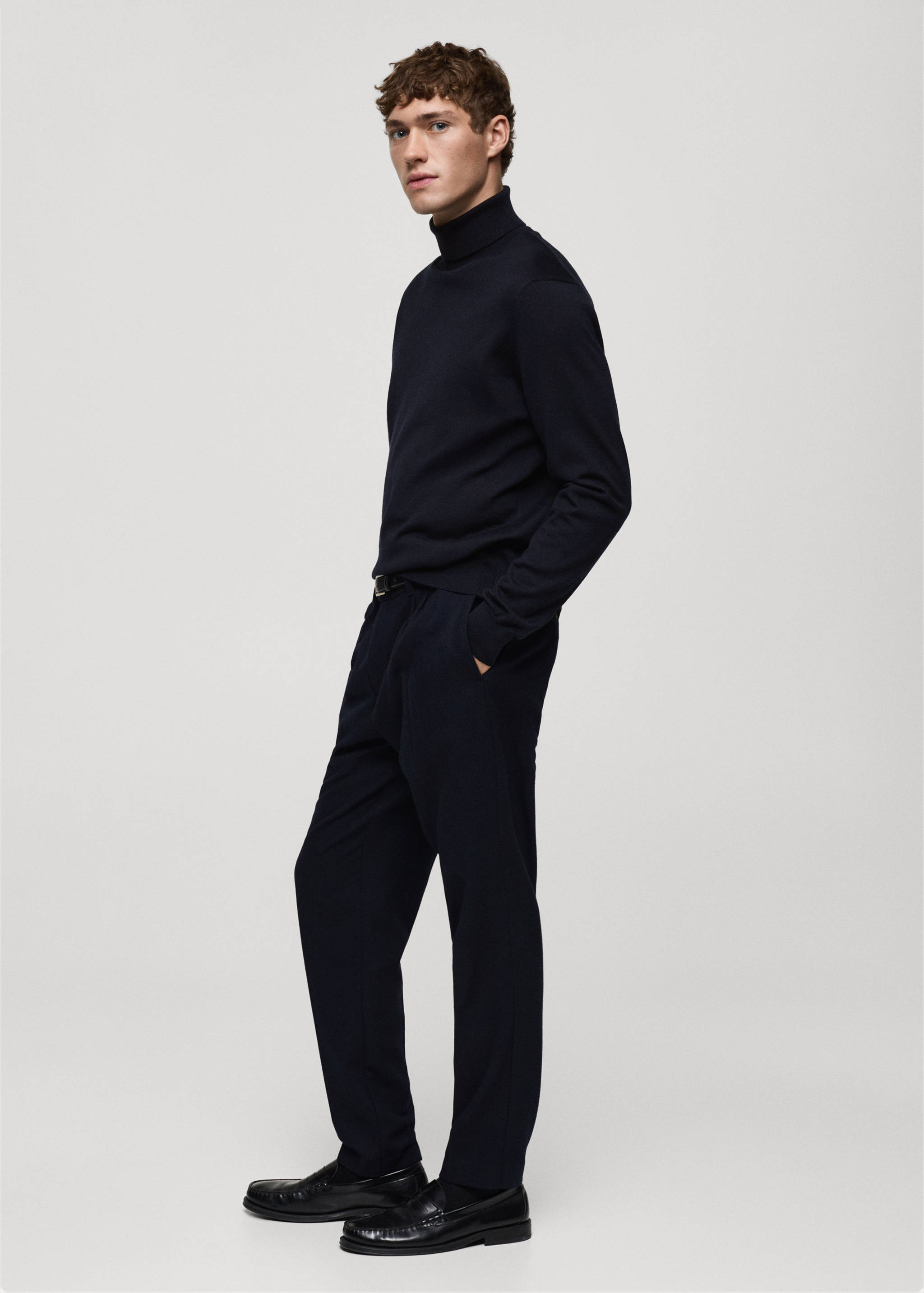 Pull-over 100 % laine mérinos col montant - Détail de l'article 2