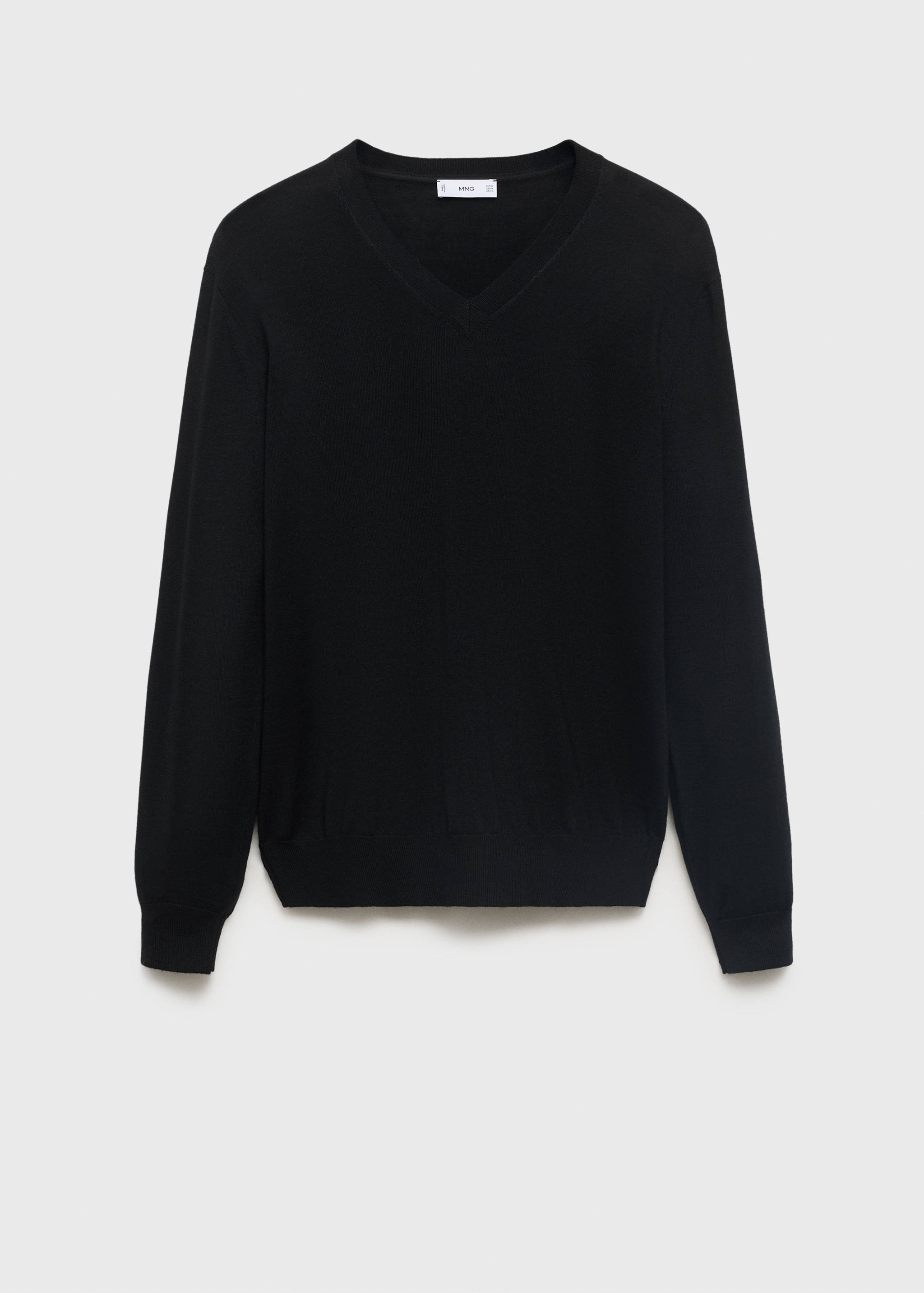 Jersey 100% lana merino cuello pico - Artículo sin modelo