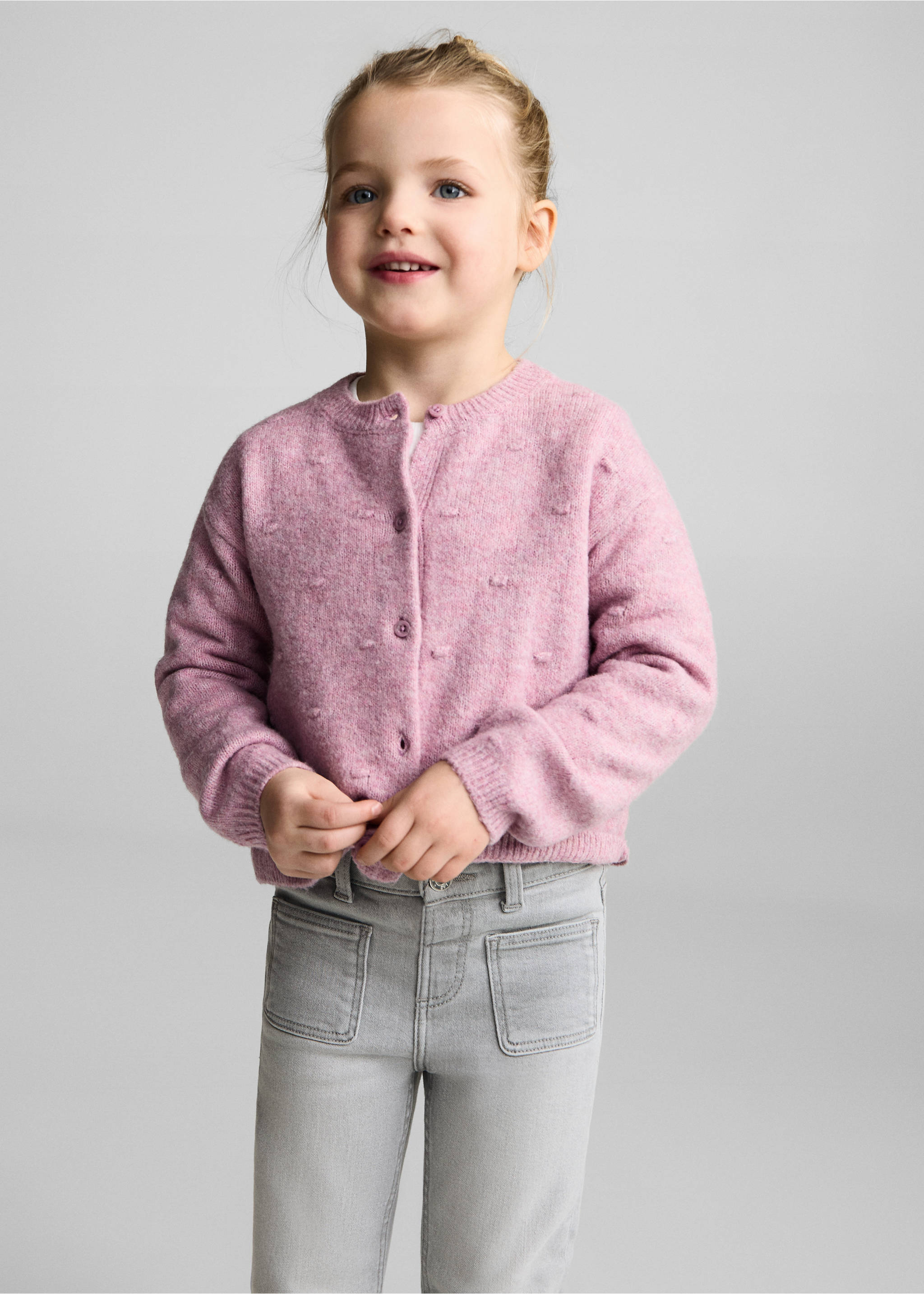 Jeans flare bolsillos - Plano medio, Gris. Ref: 87000621-00.