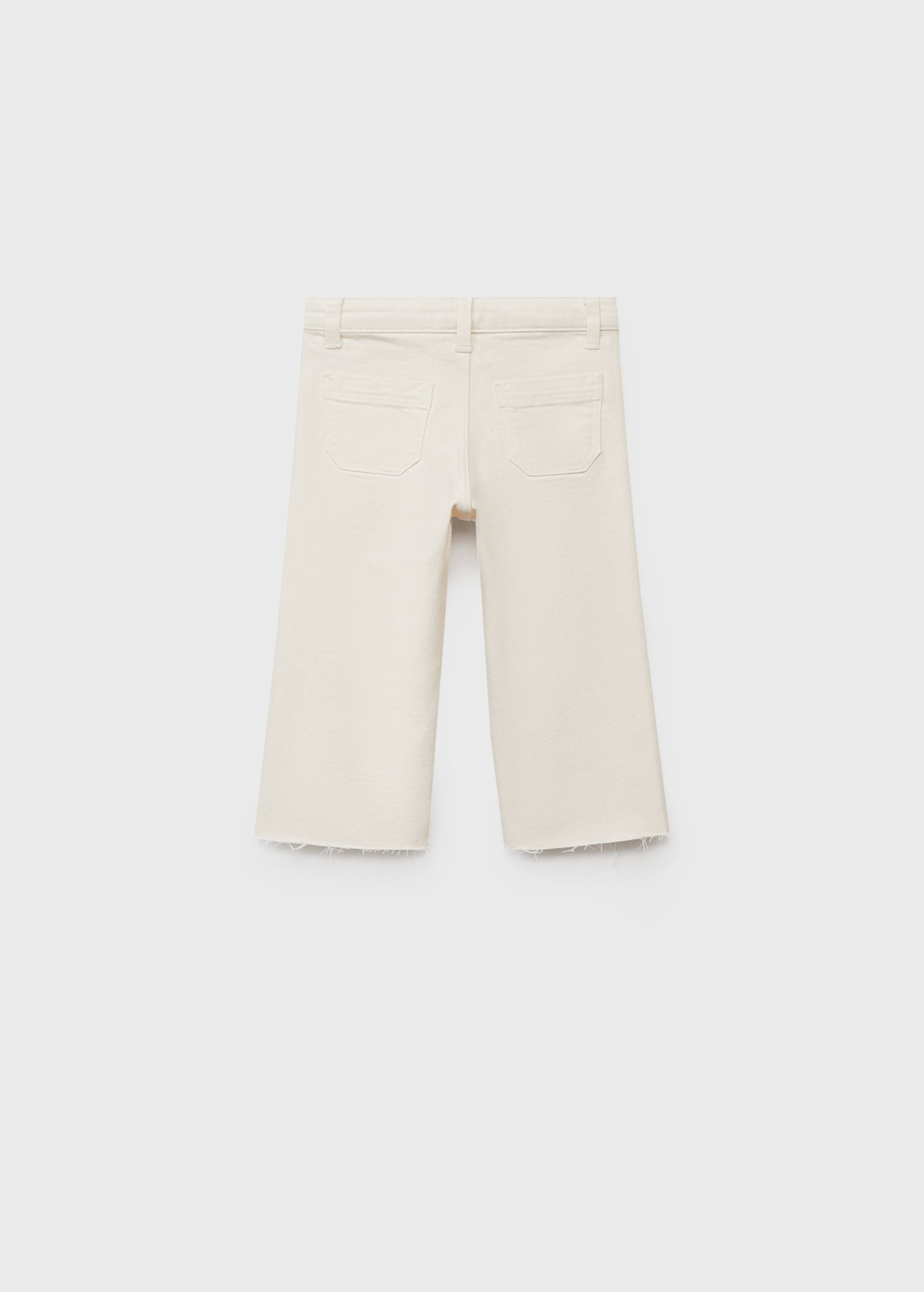 Seamless jeans with frayed hem - Reverse of the article