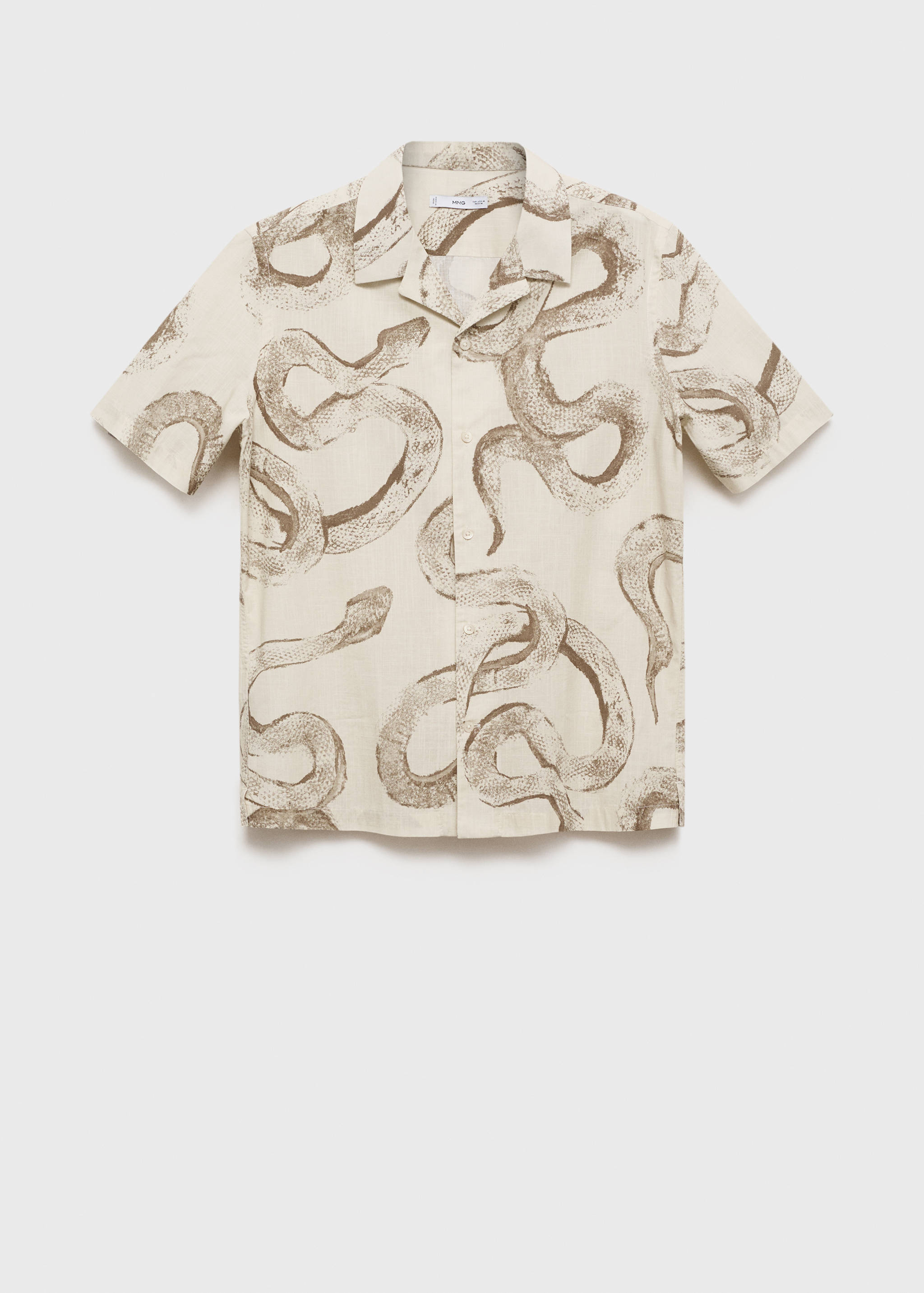 100% cotton regular-fit printed shirt - Article without model