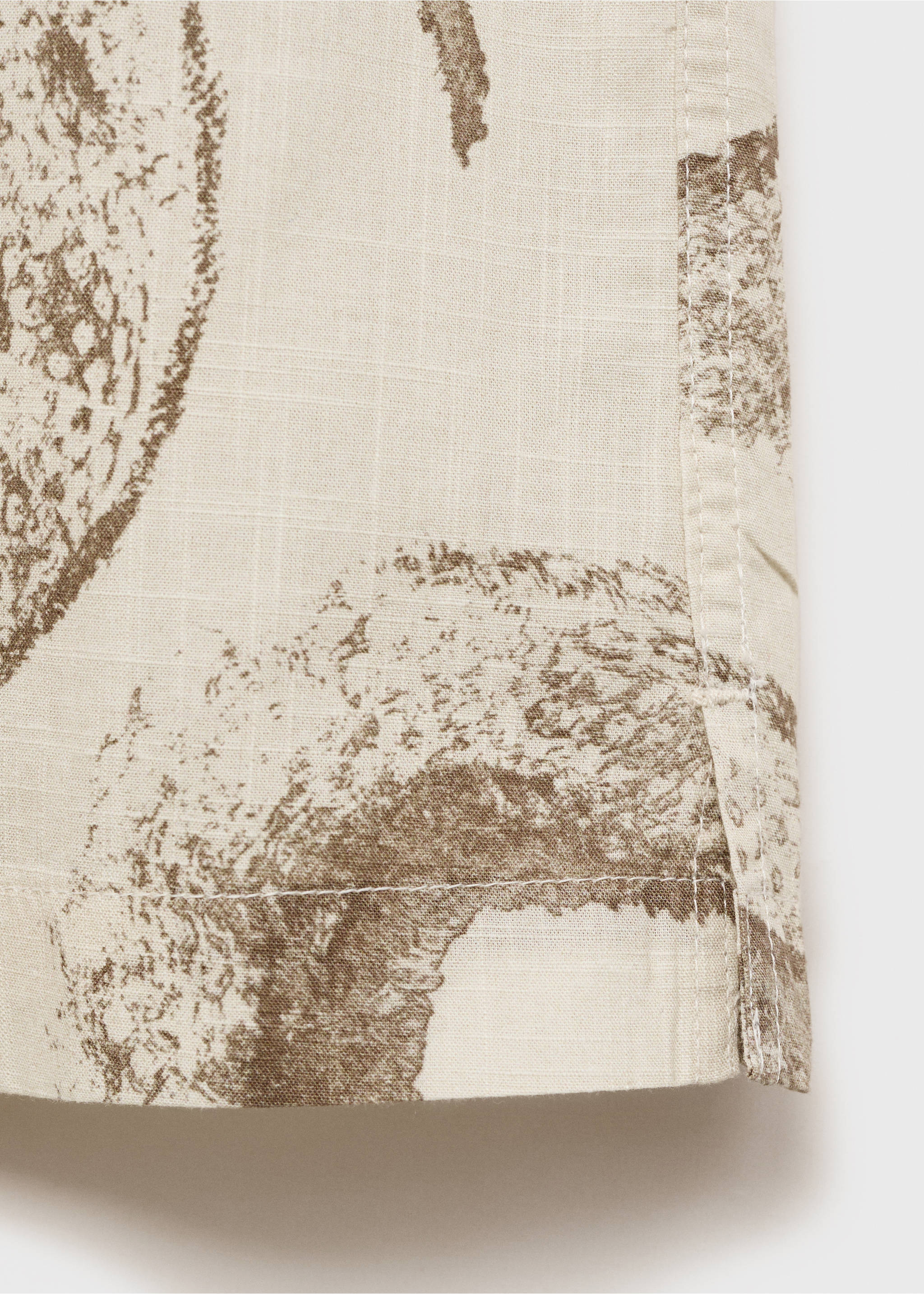 100% cotton regular-fit printed shirt - Details of the article 0, White. Ref: 87000624-00.