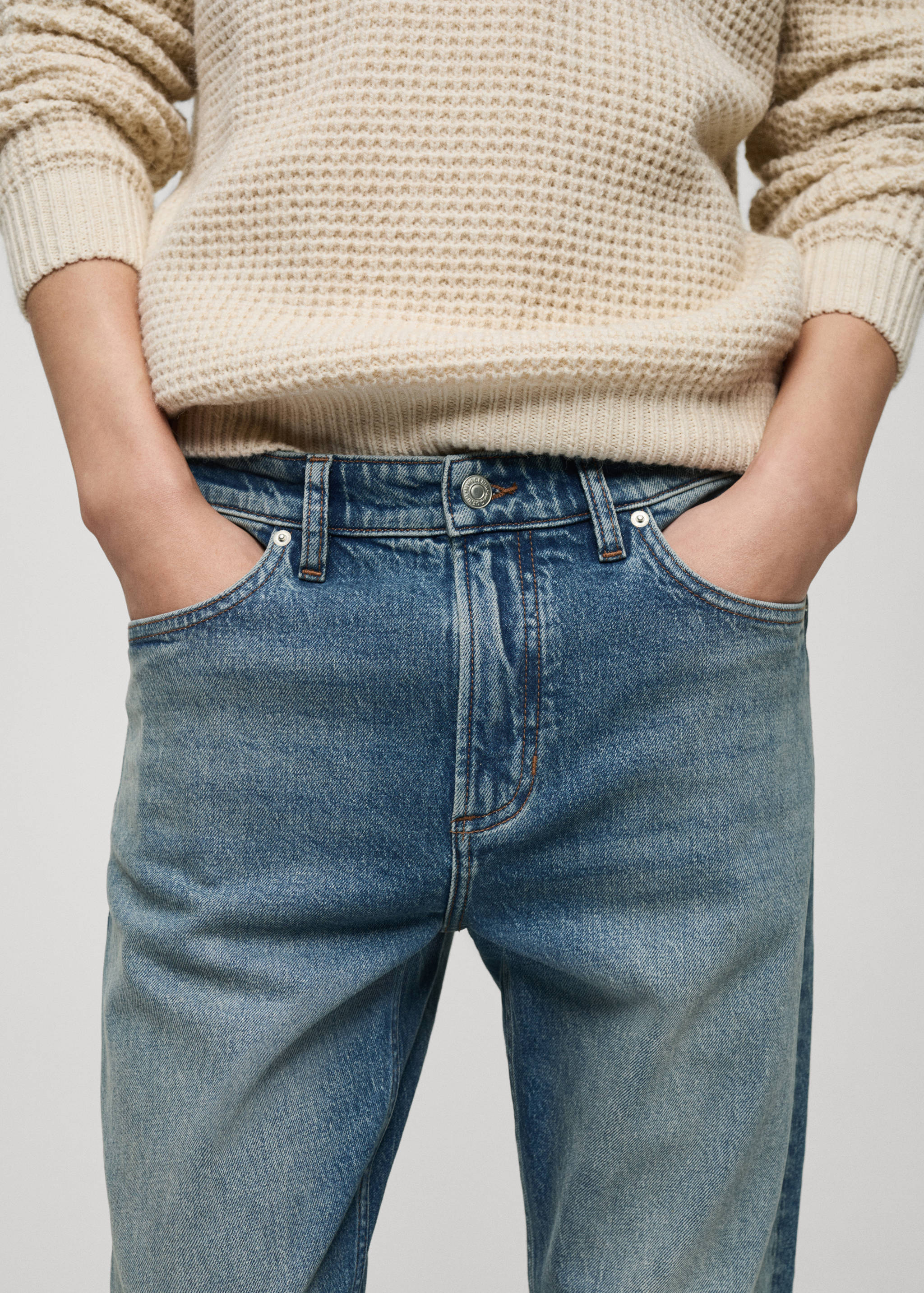 Jean Ben tapered-fit effet usé - Détail de l'article 1