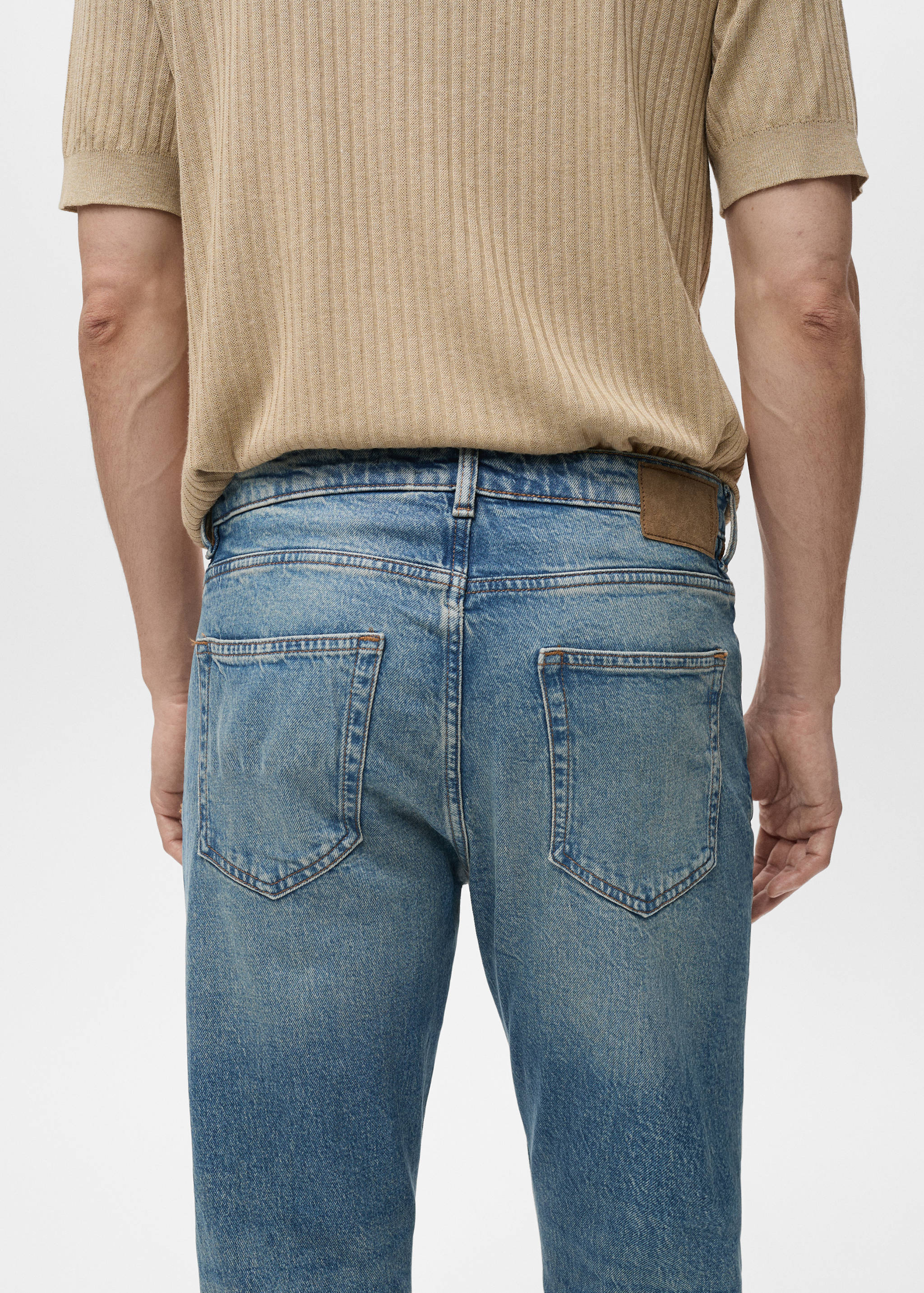 Jean Ben tapered-fit effet usé - Détail de l'article 4