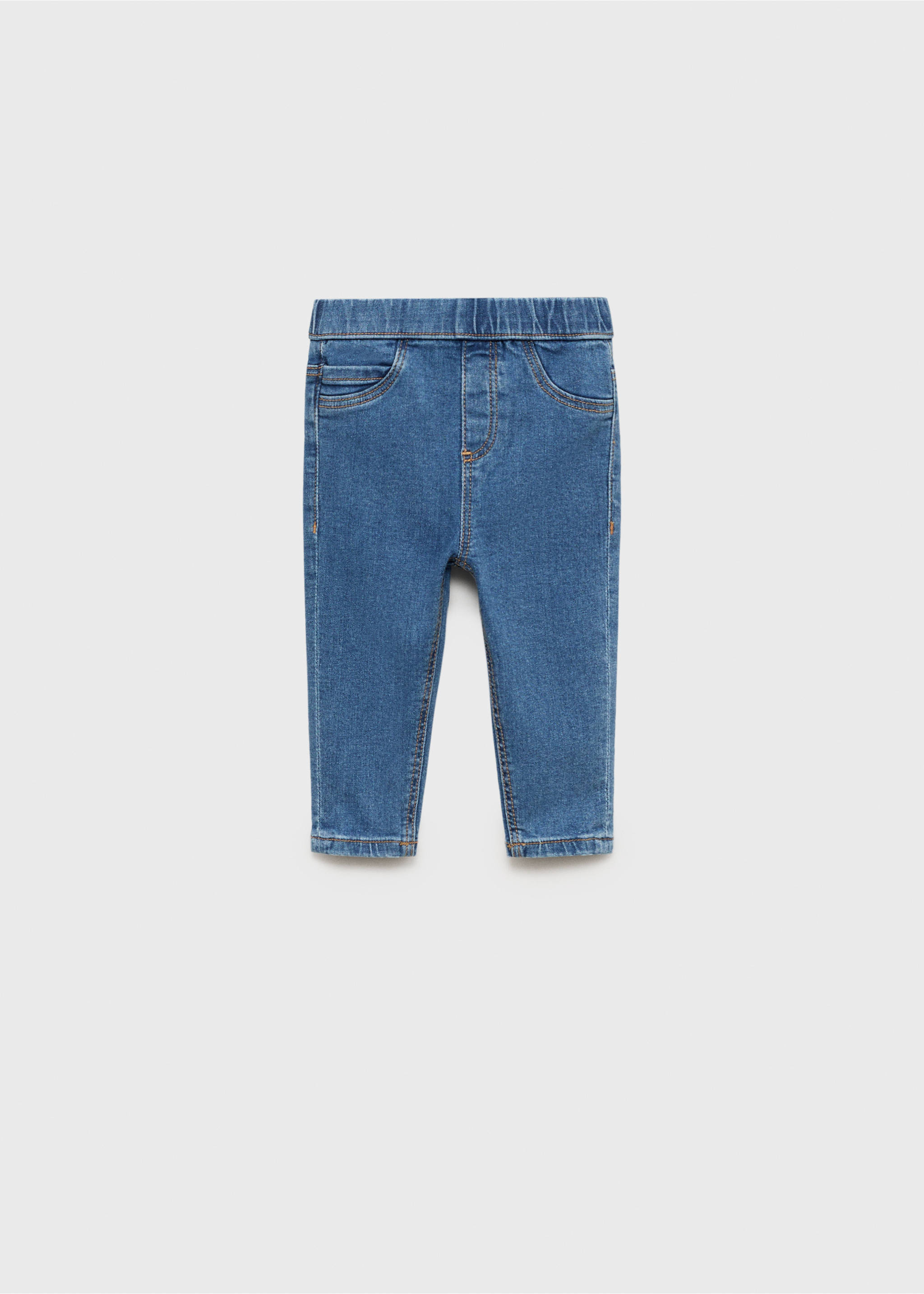 Jean taille élastique - Article sans modèle, Bleu moyen. Ref: 87000627-00.