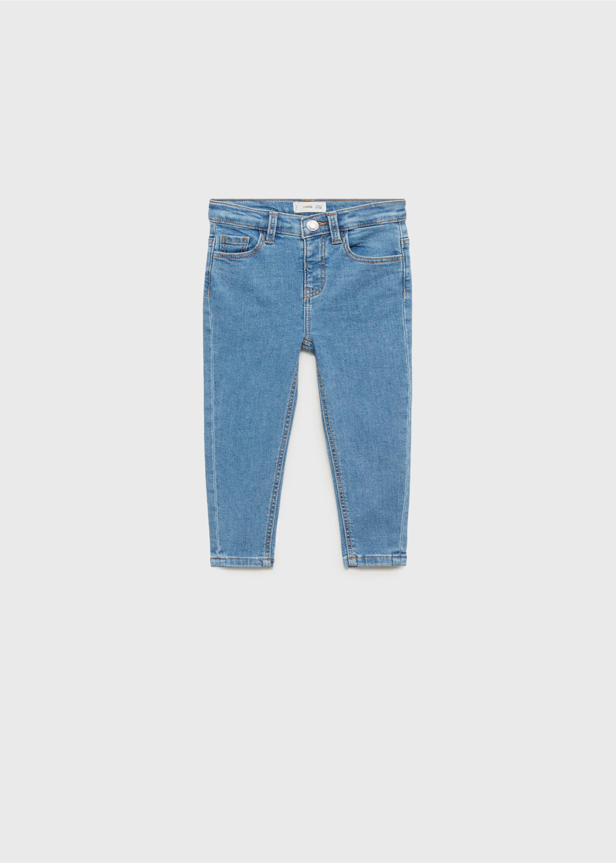 Cotton skinny Jeans - Article without model, Medium Blue. Ref: 87000628-00.