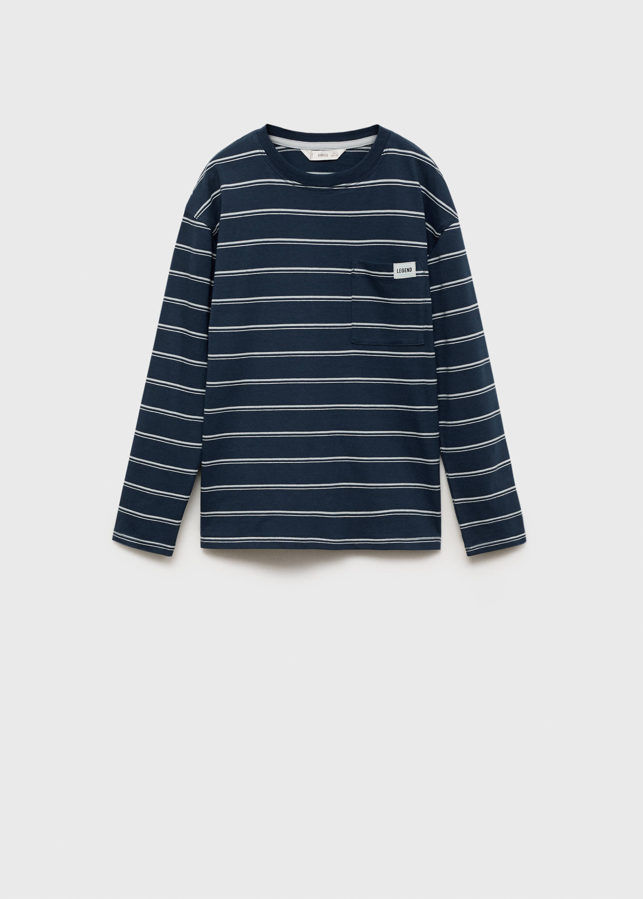 Chest-pocket striped T-shirt - Article without model