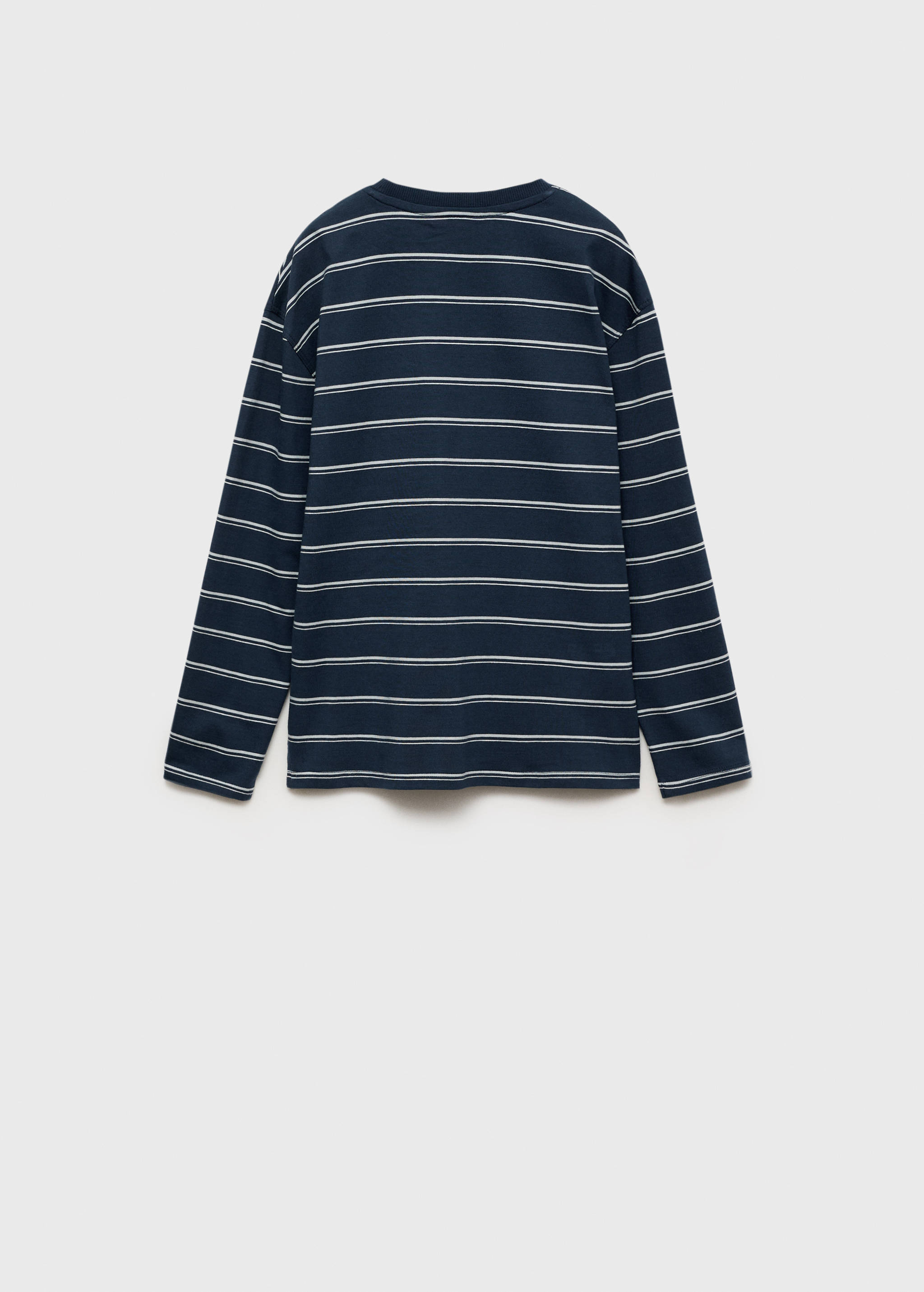 Chest-pocket striped T-shirt - Reverse of the article