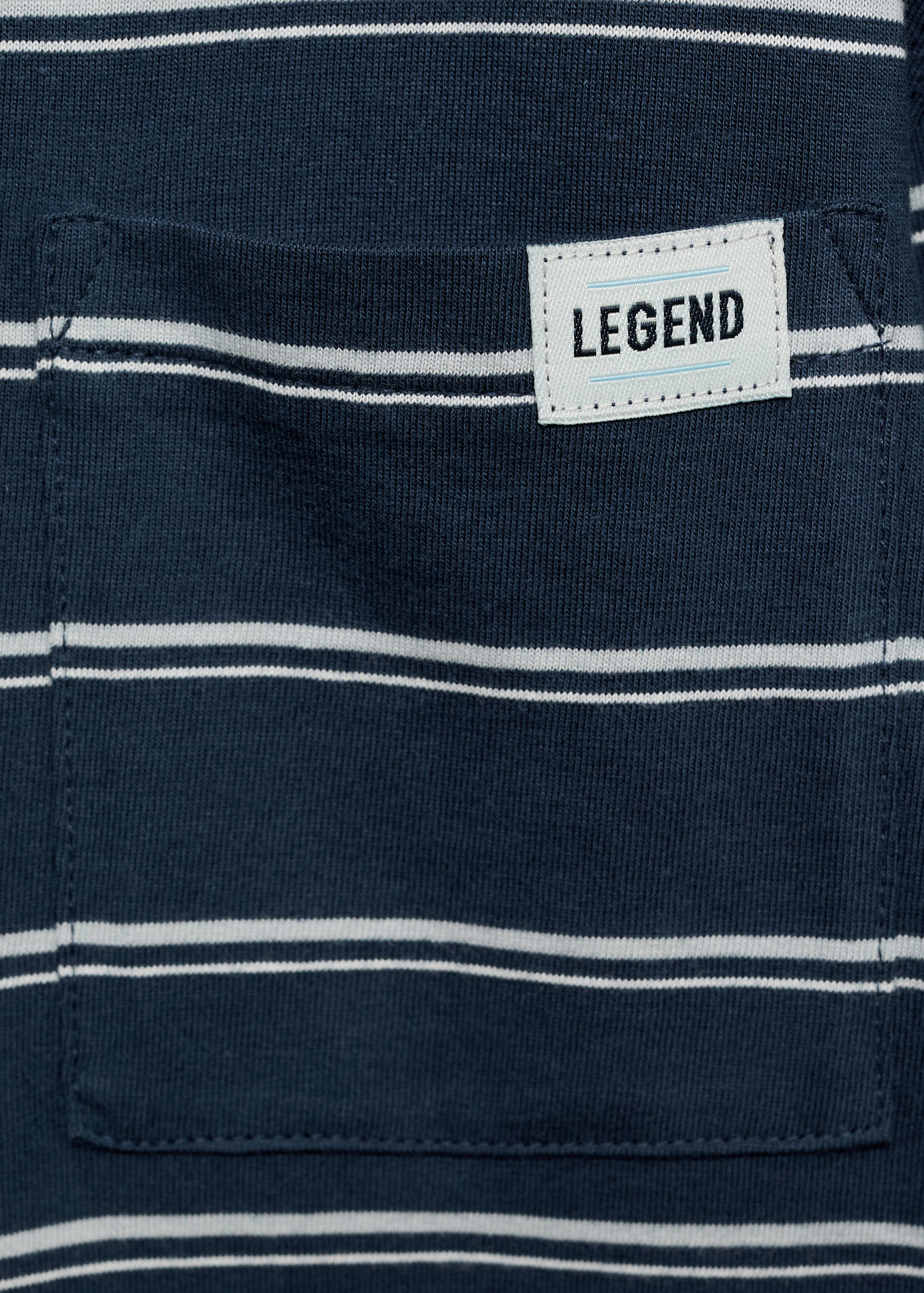 Chest-pocket striped T-shirt - Details of the article 0