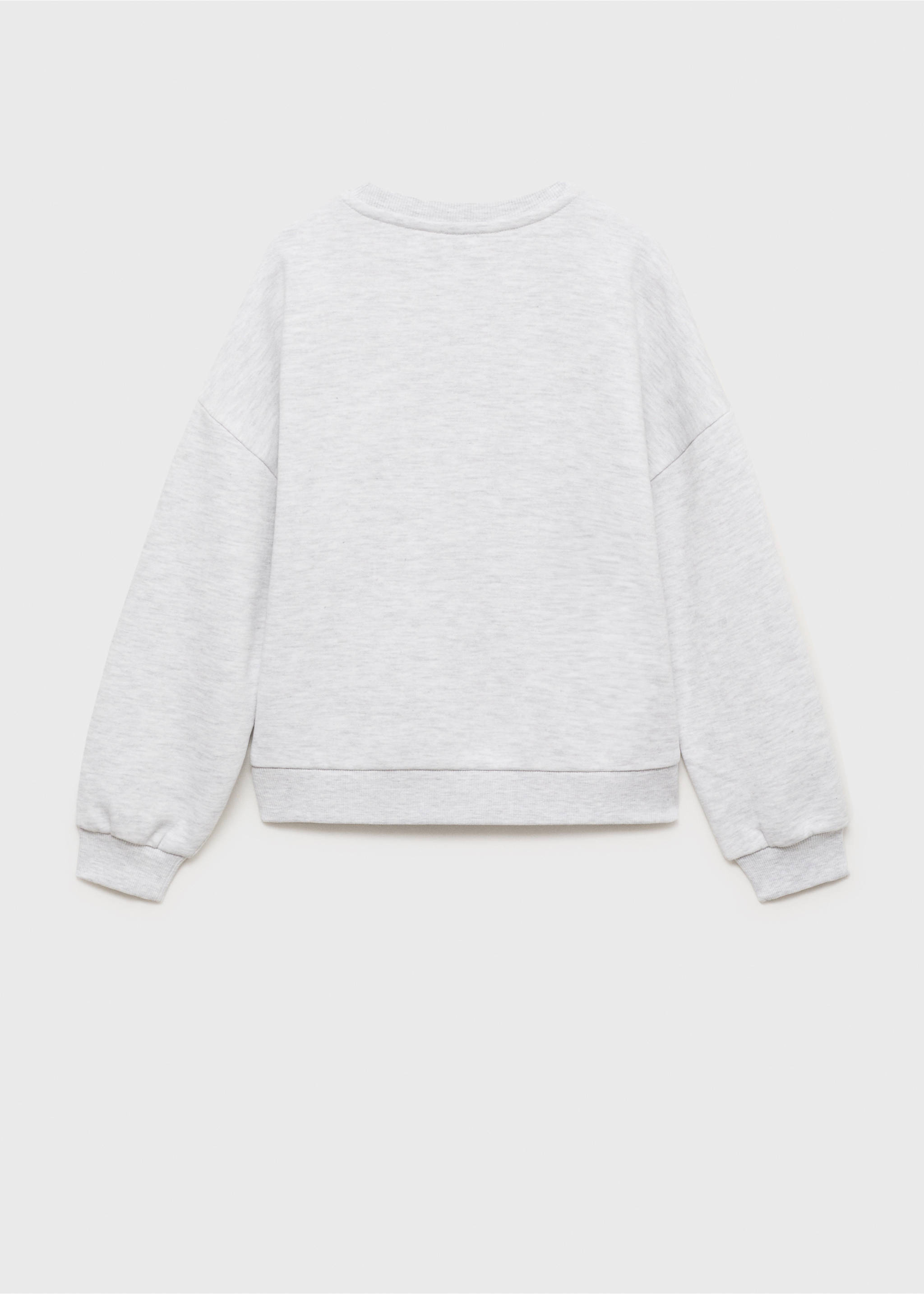 Embossed message sweatshirt - Reverse of the article, Light Heather Grey. Ref: 87000646-00.