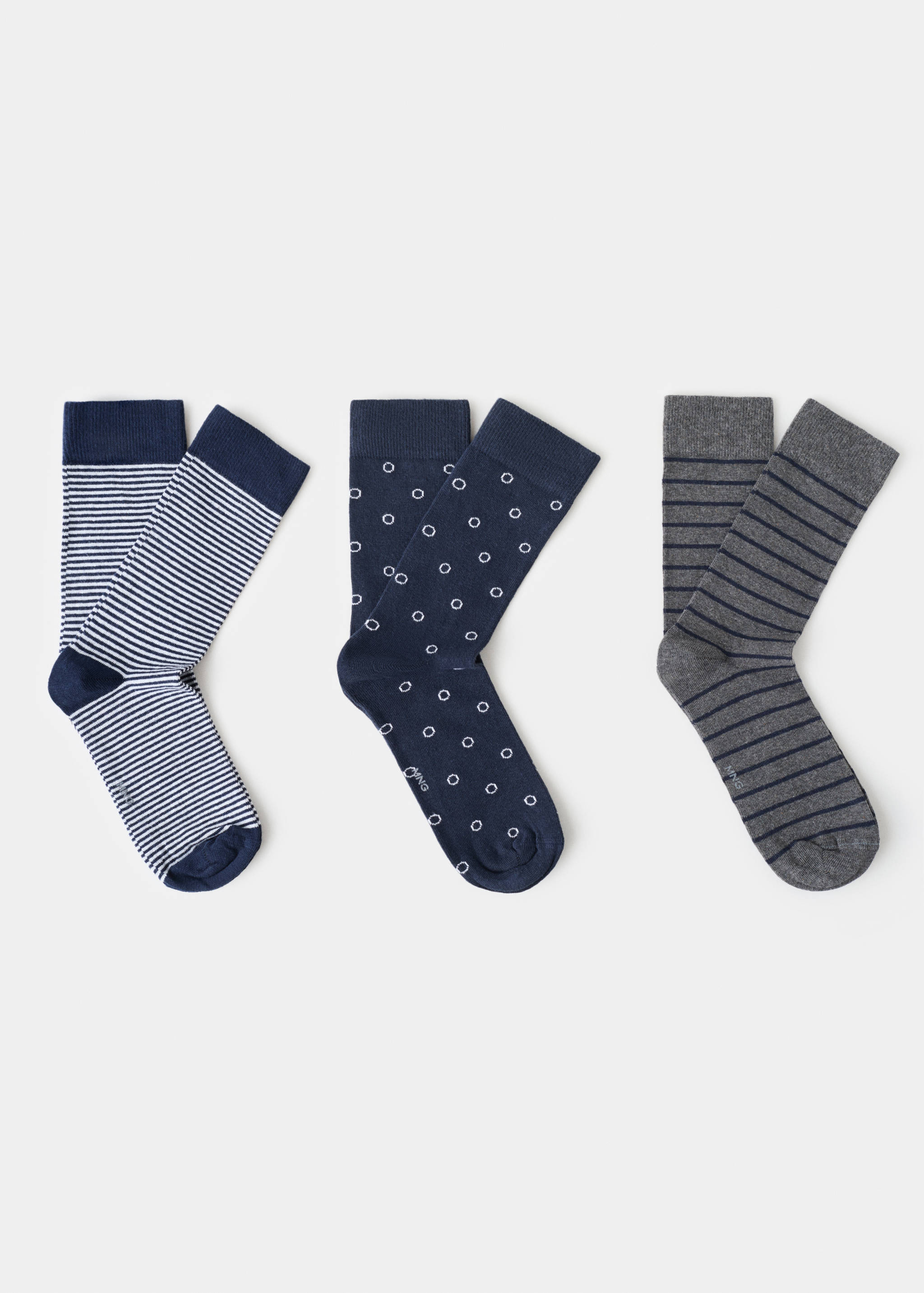 Pack of 3 striped cotton socks - Reverse of the article
