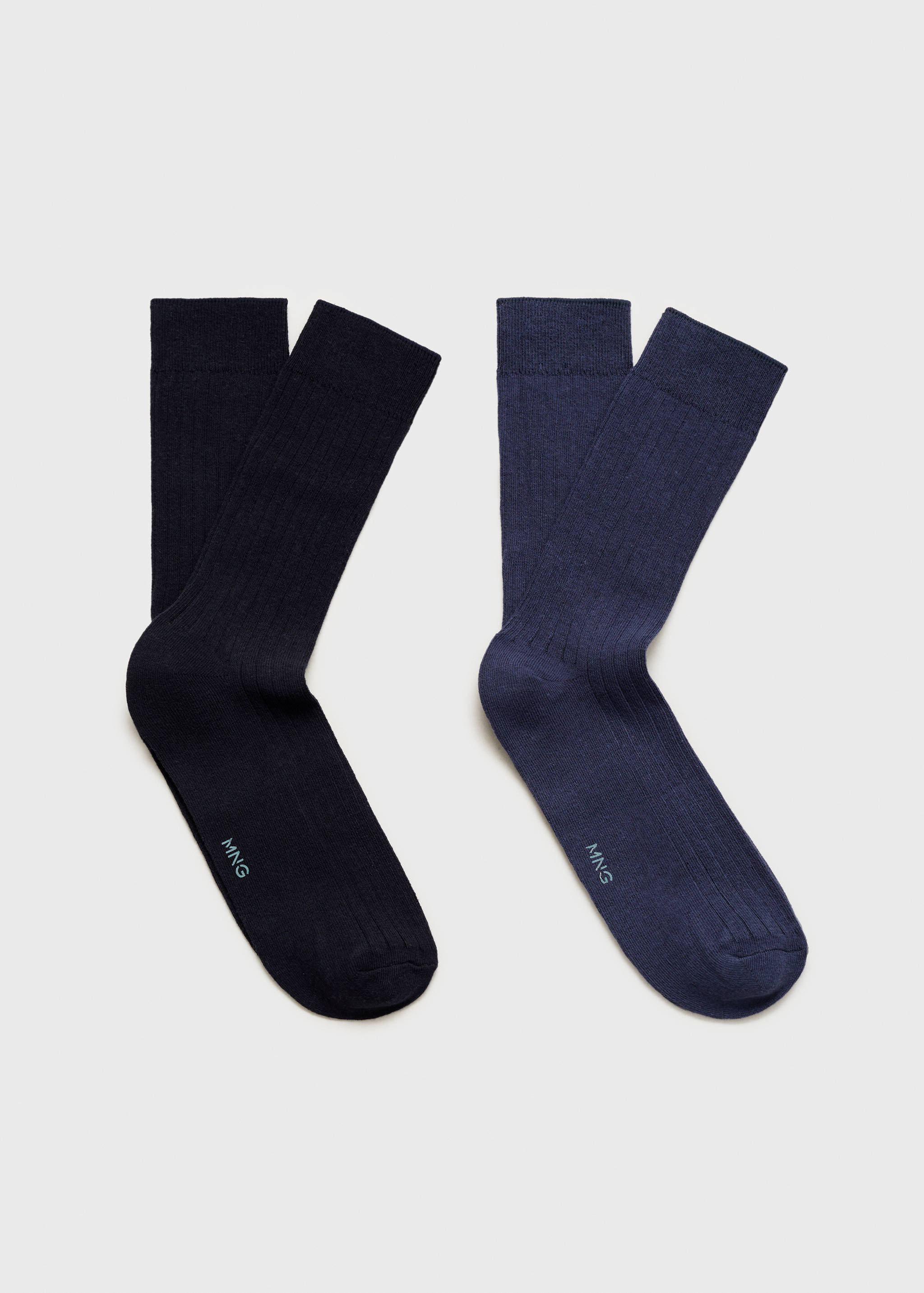 Pack of 2 ribbed cotton socks - Article without model