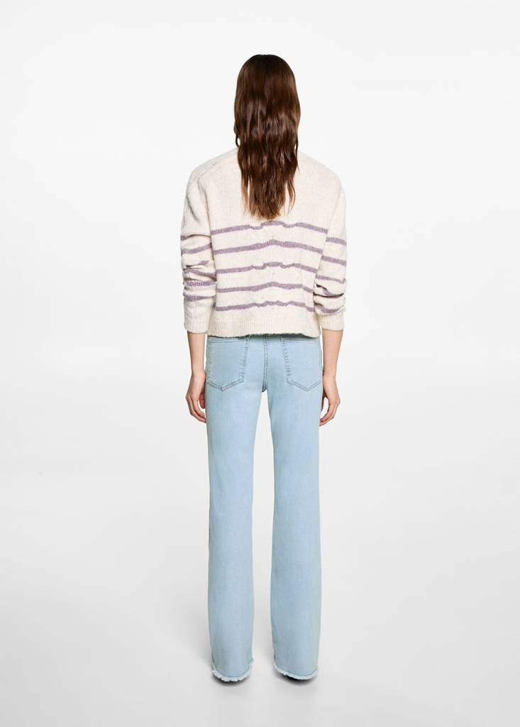 Frayed low-rise skinny jeans — Light Blue