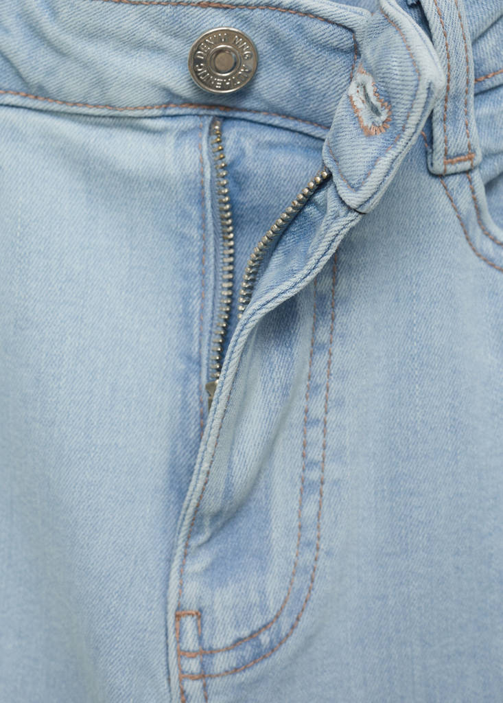 Frayed low-rise skinny jeans — Light Blue