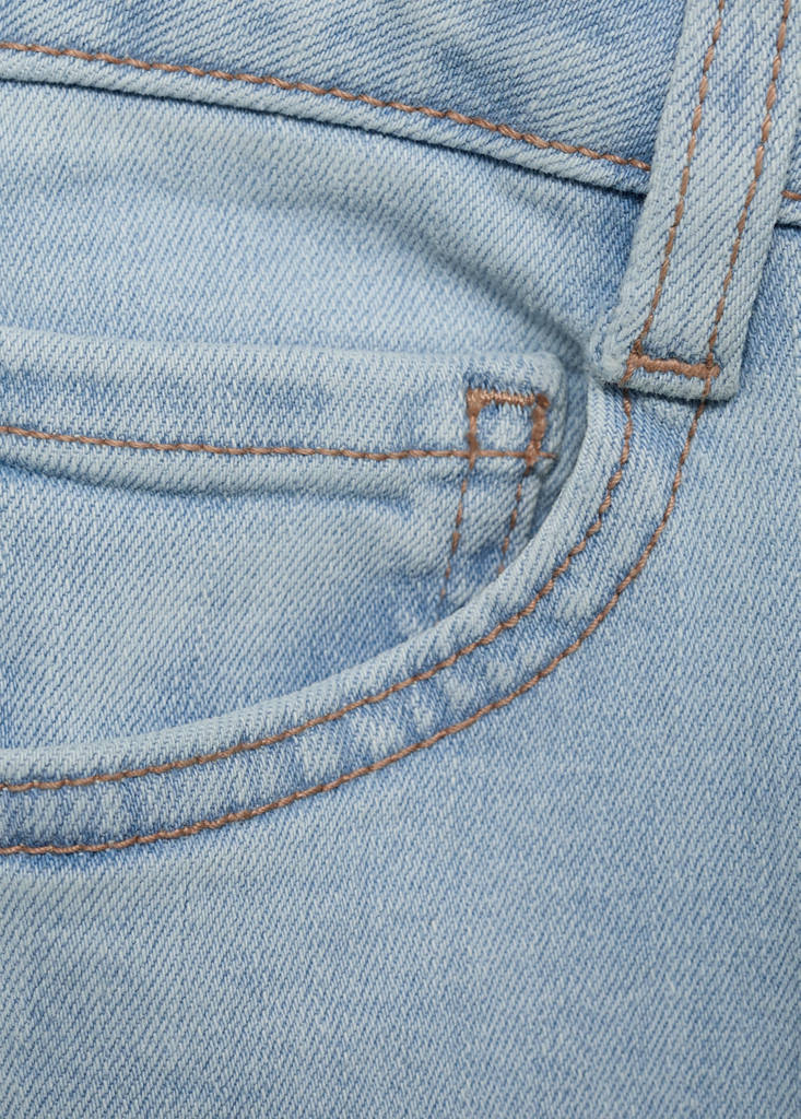 Frayed low-rise skinny jeans — Light Blue