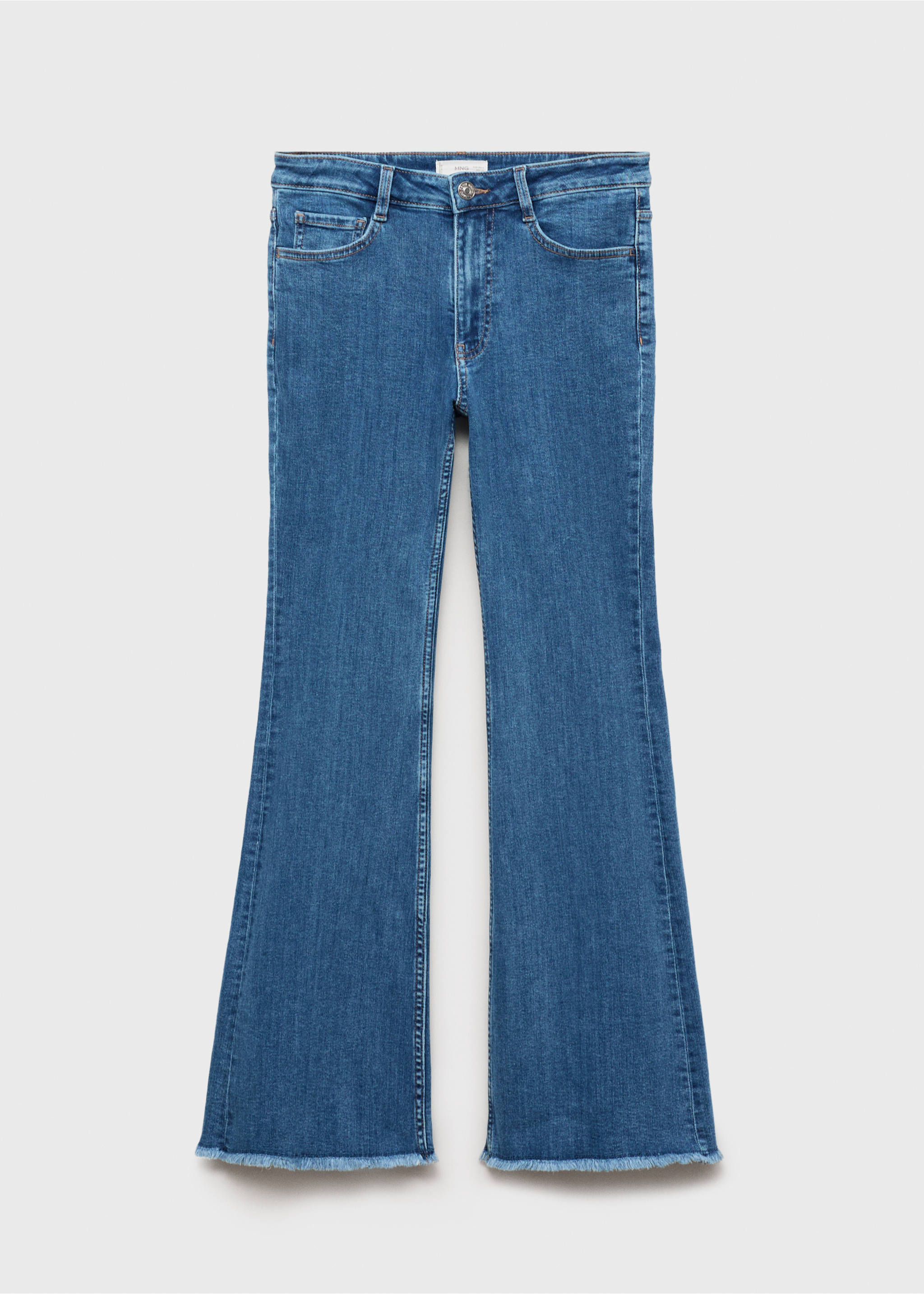Frayed low-rise skinny jeans - Article without model, Medium Blue. Ref: 87001068-00.