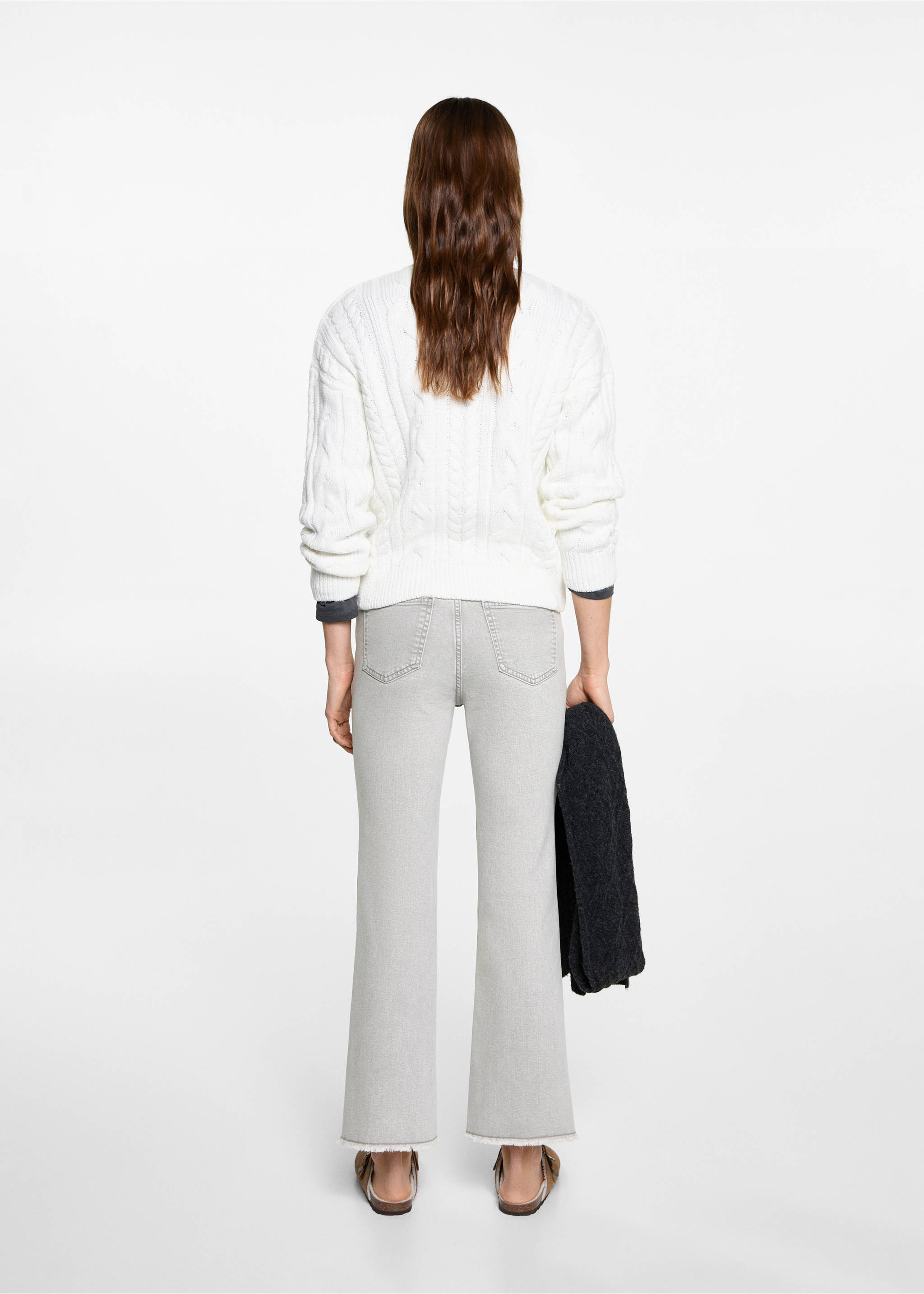Crop flared jeans - Reverse of the article, Denim Grey. Ref: 87001070-00.