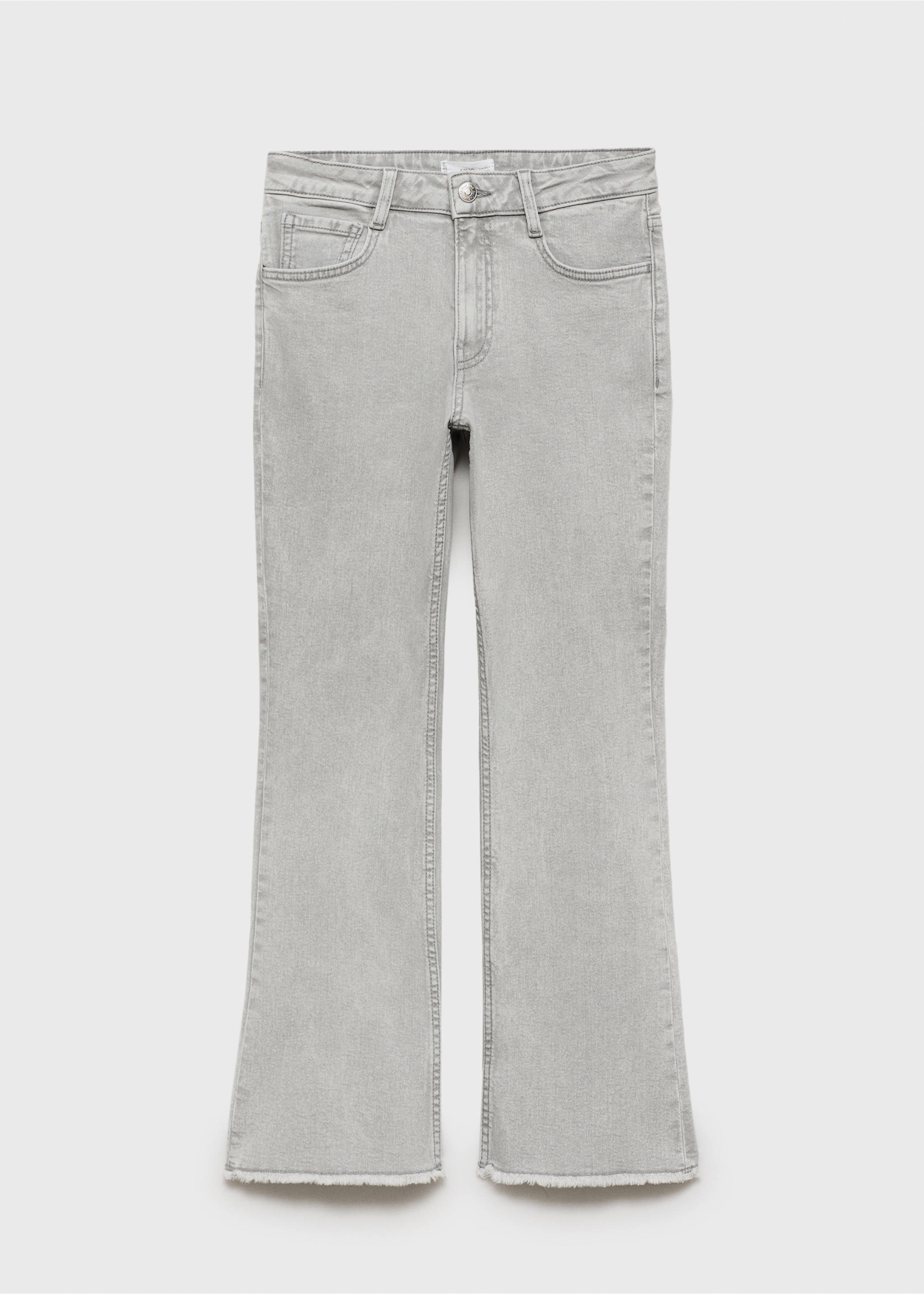 Crop flared jeans - Article without model, Denim Grey. Ref: 87001070-00.