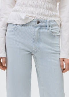 Striped culotte jeans — Blue 9