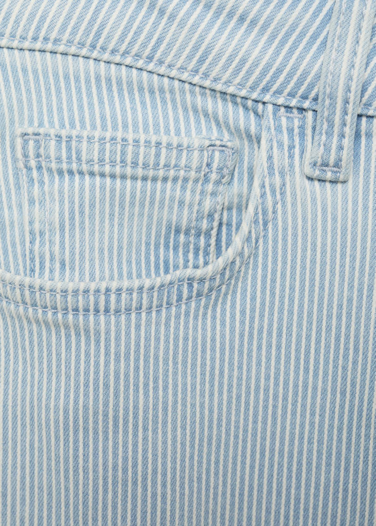 Striped culotte jeans — Blue
