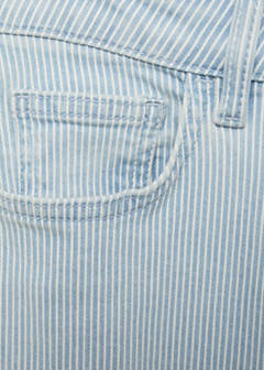 Striped culotte jeans — Blue 7