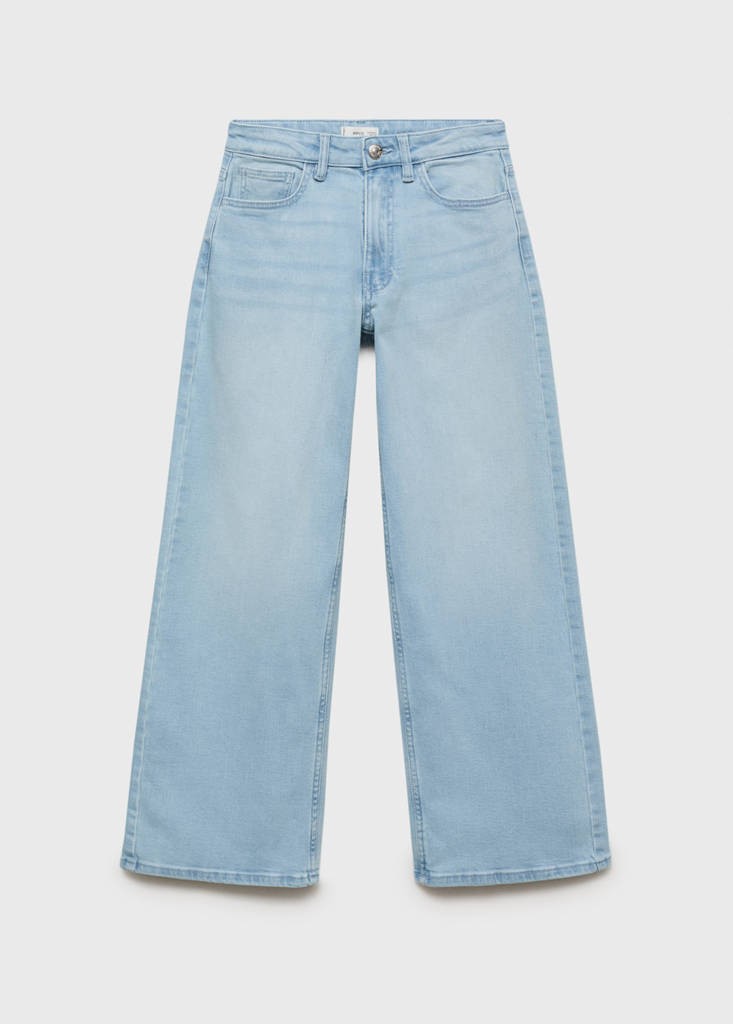 Jeans culotte mid-waist comfort — Light Blue