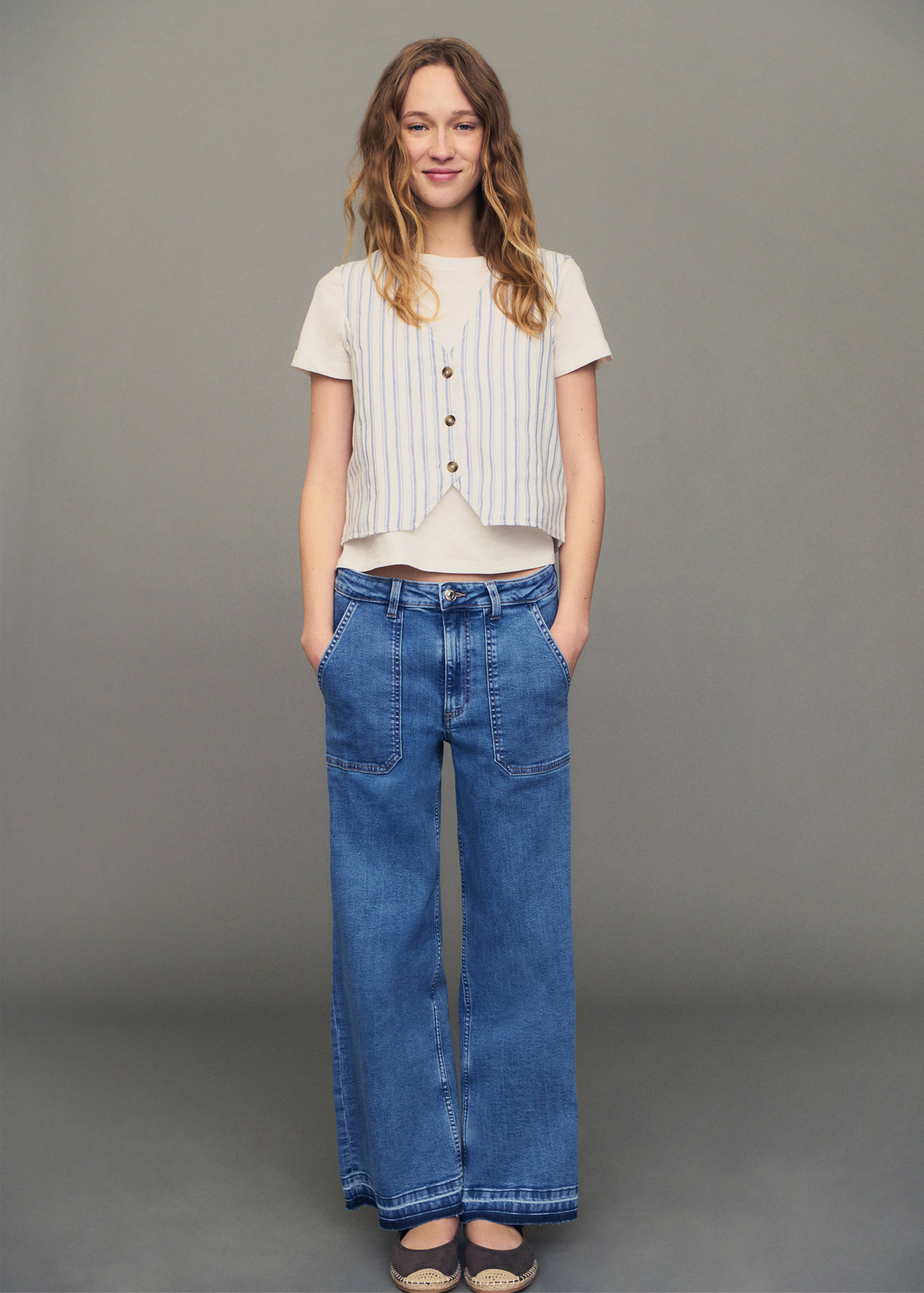 Culotte jeans with pockets - Details of the article 7