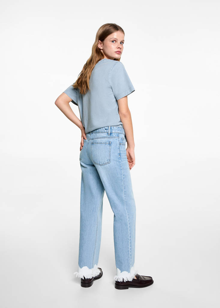 Tie-dye straight jeans — Medium Blue