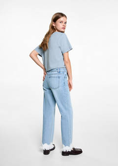 Tie-dye straight jeans — Medium Blue 7