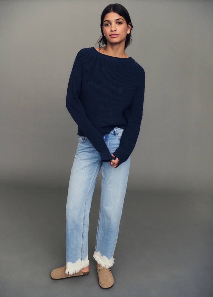 Tie-dye straight jeans — Medium Blue