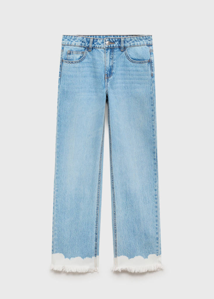 Tie-dye straight jeans — Medium Blue