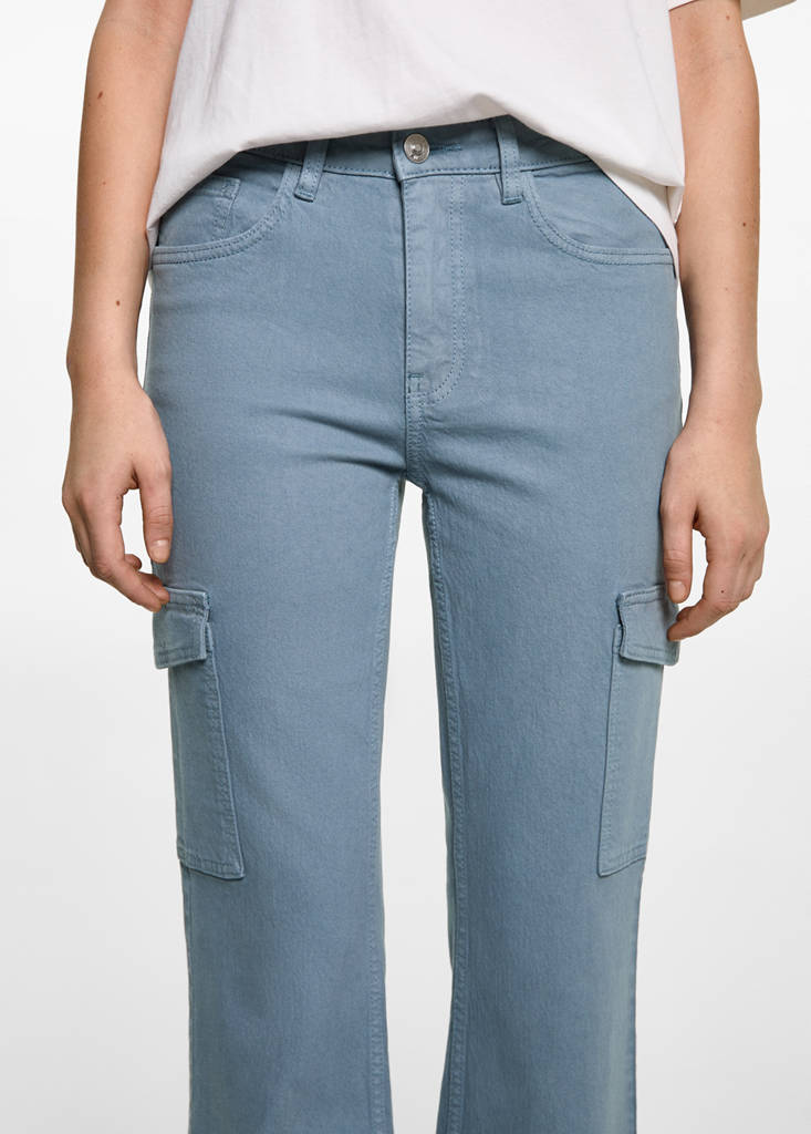 Cropped flared cargo jeans - thumbnail 9