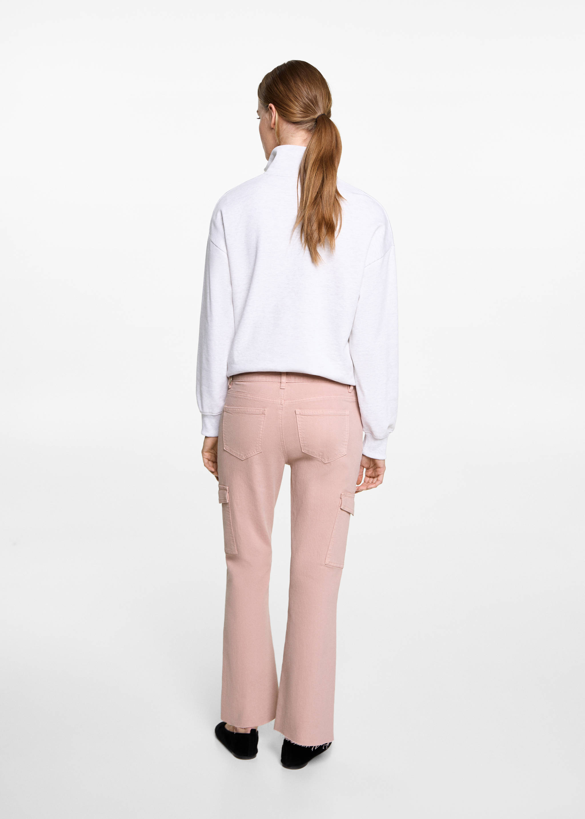 Cropped flared cargo jeans - Reverse of the article