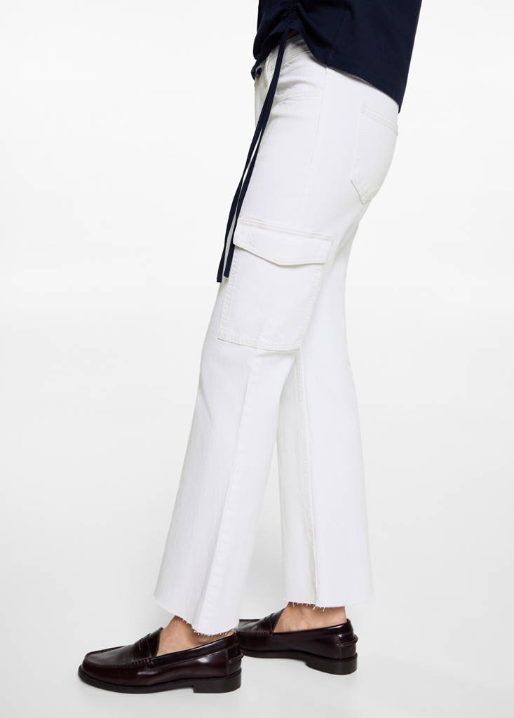 Cropped flared cargo jeans - thumbnail 6