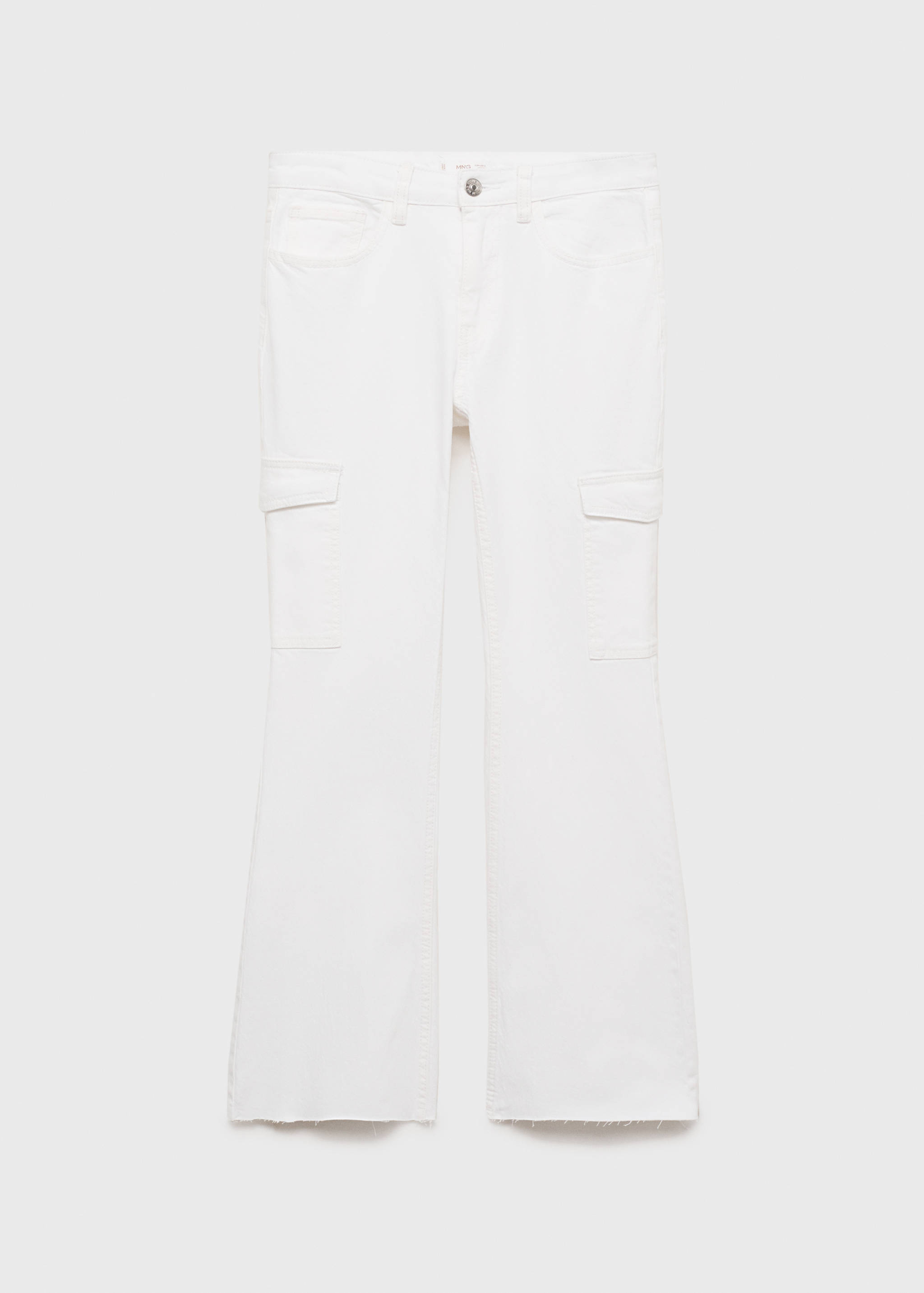 Cropped flared cargo jeans - Article without model