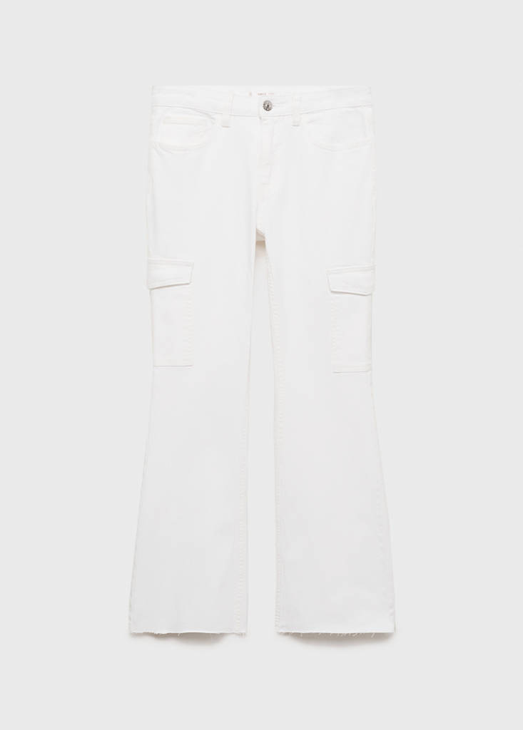 Cropped flared cargo jeans - thumbnail 4