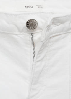 Wideleg low frayed hem jeans — White 5