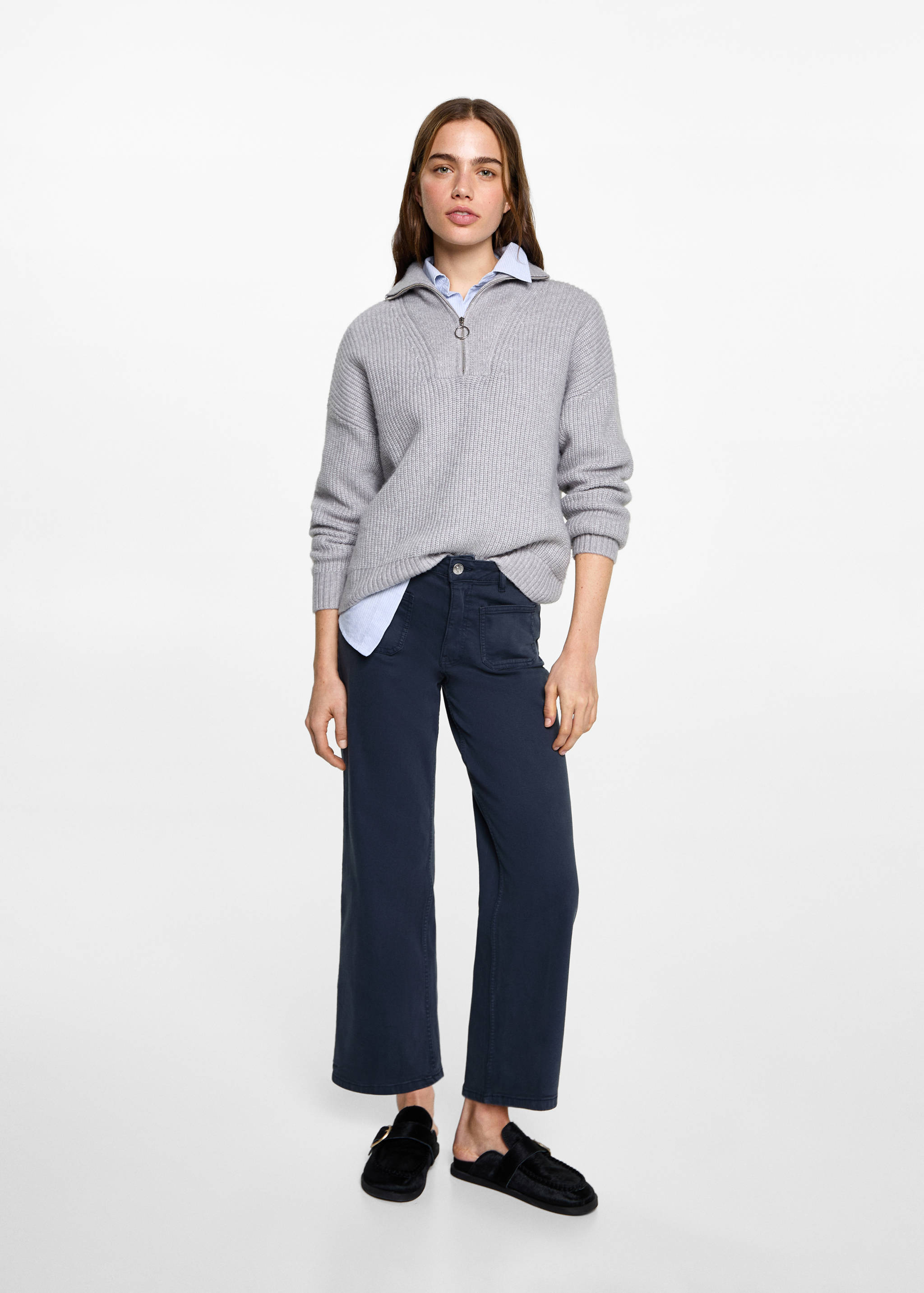 Culotte jeans with pockets - General plane