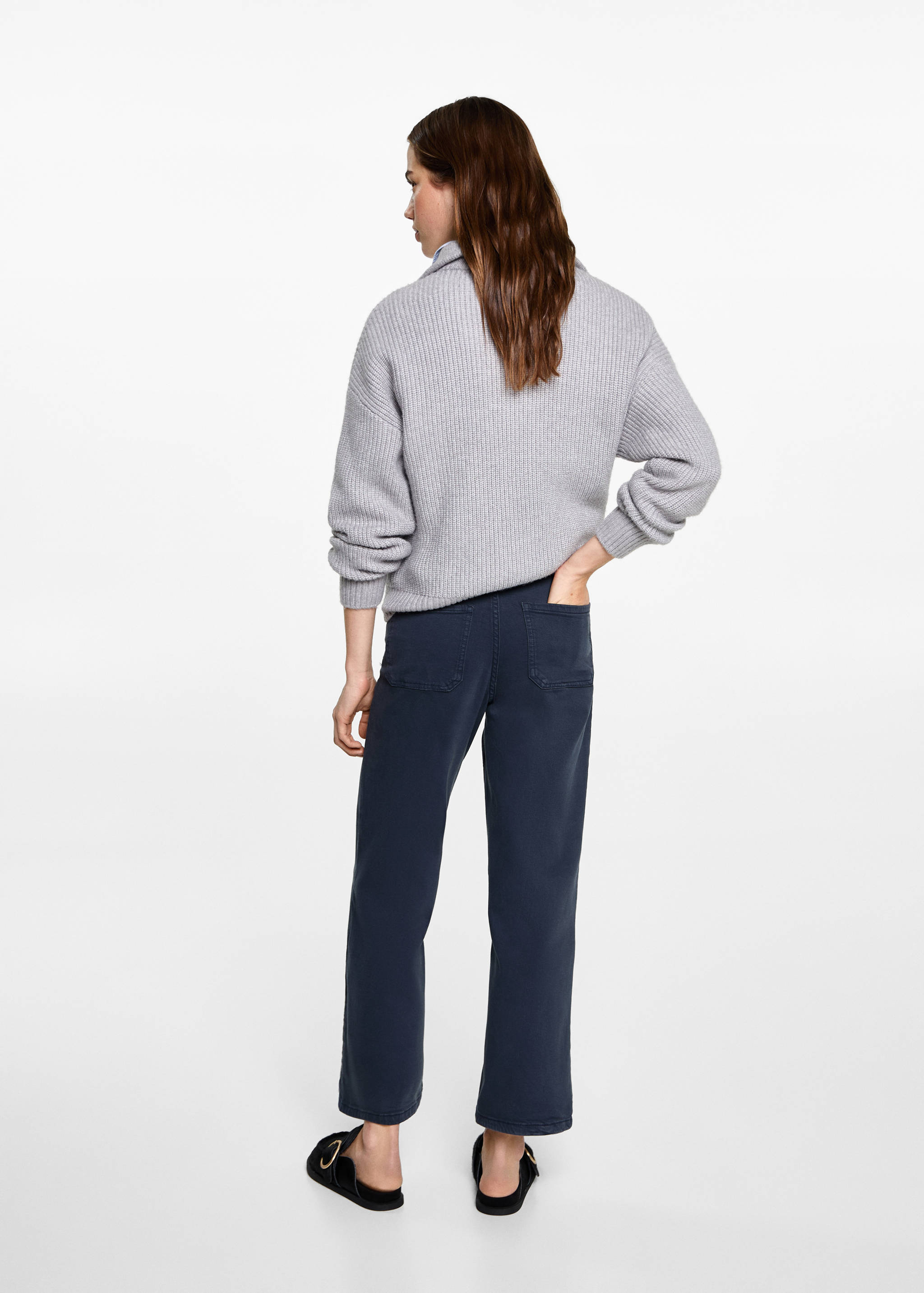 Culotte jeans with pockets - Reverse of the article