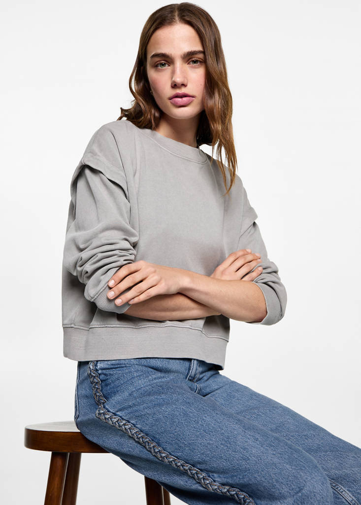 Jeans with braided sides — Medium Blue