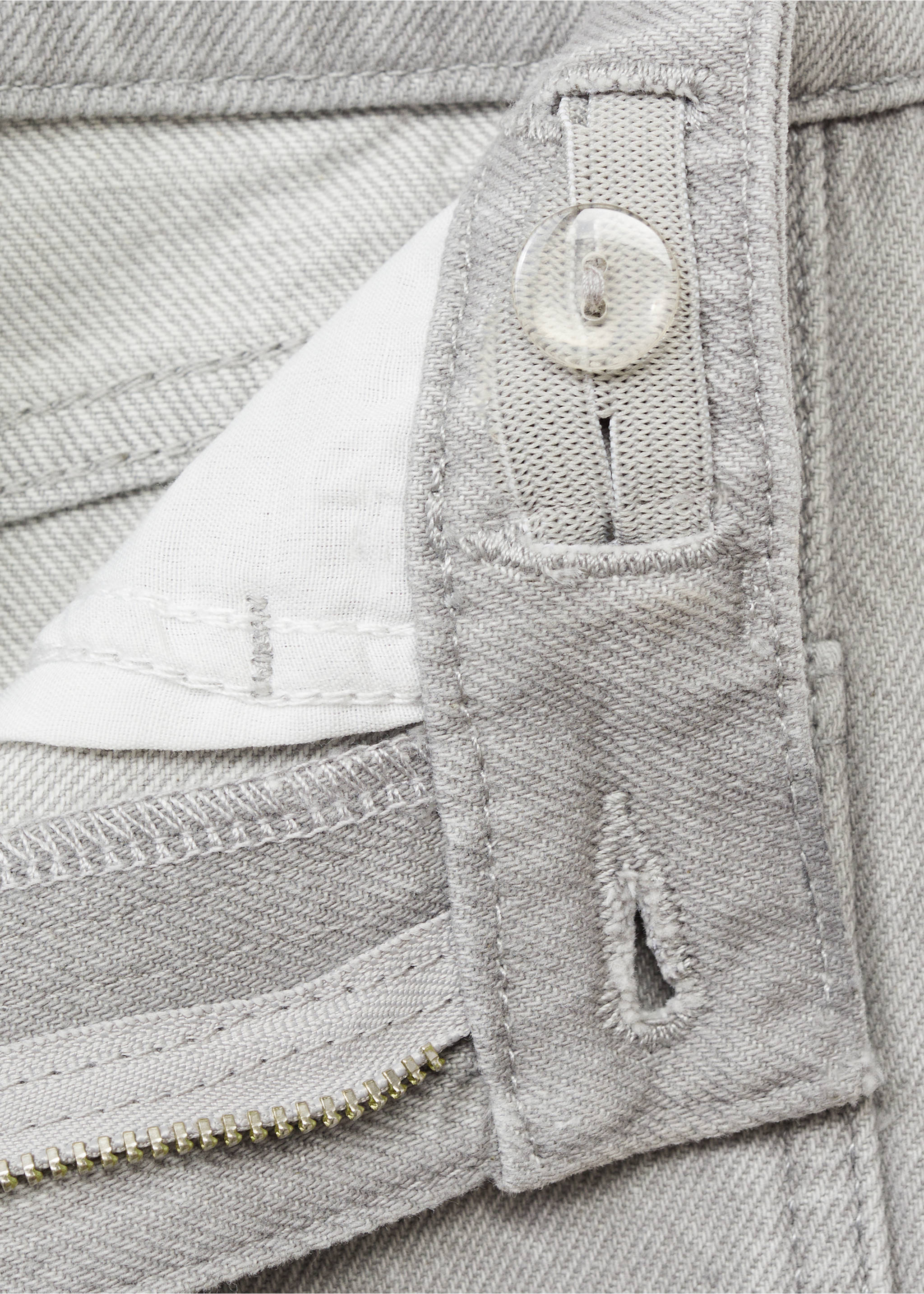 Decorative seam jeans - Details of the article 8, Denim Grey. Ref: 87001095-00.