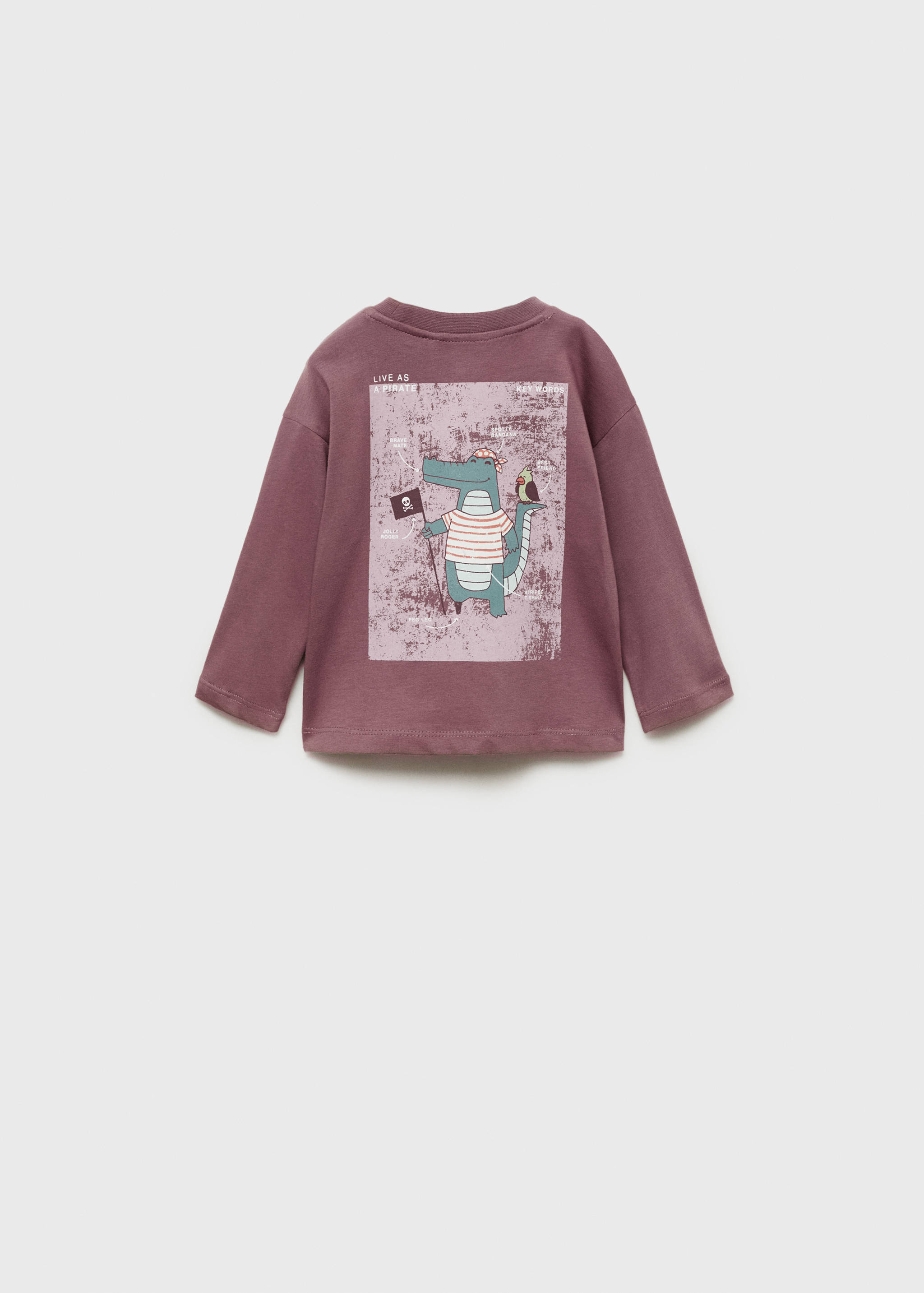 Camiseta algodón mensaje - Reverso del artículo