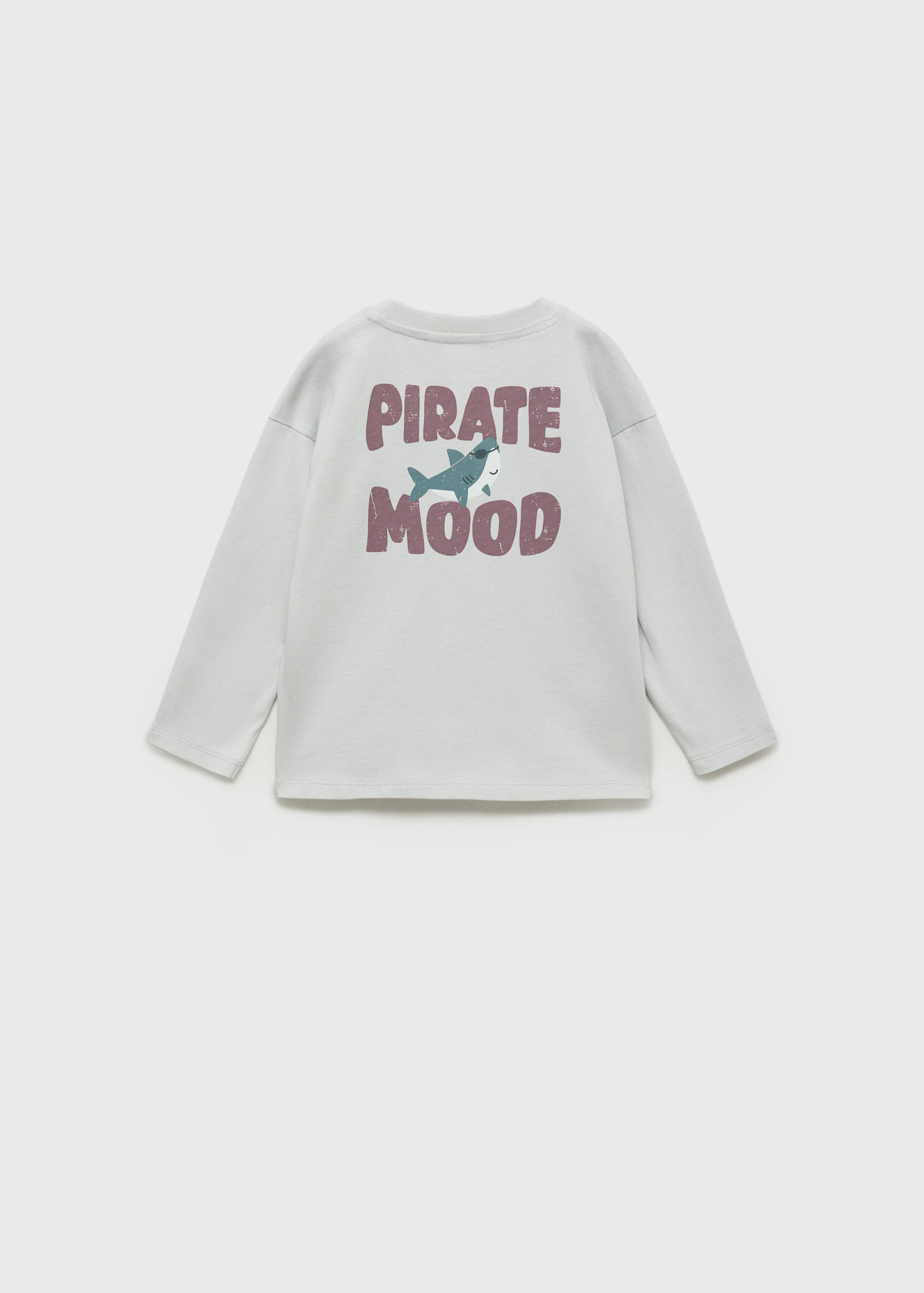 Decorative appliqué message t-shirt - Reverse of the article
