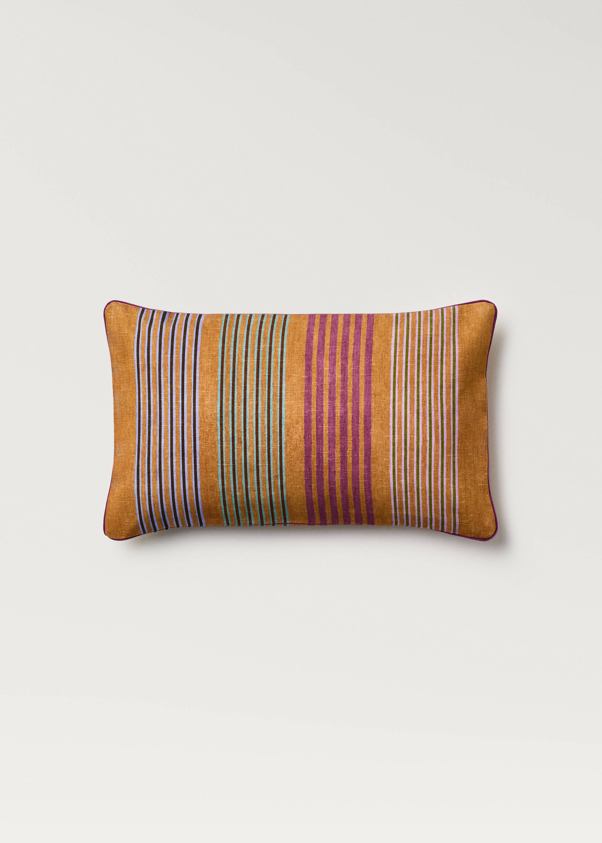 Multi-coloured cushion cover with contrasting trim 30x50 cm - Article without model